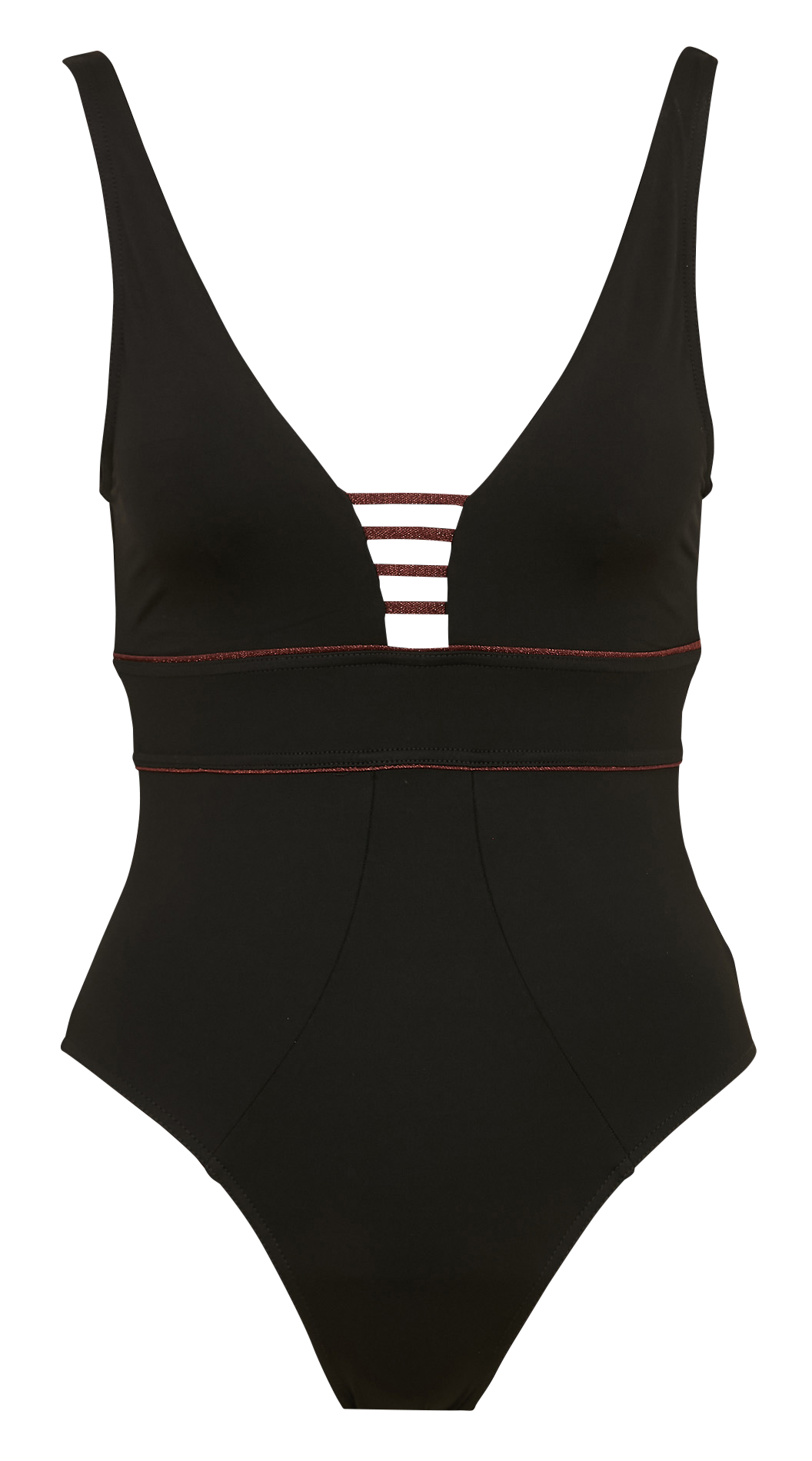 One-piece swimsuit with iridescent details LIVIA Black