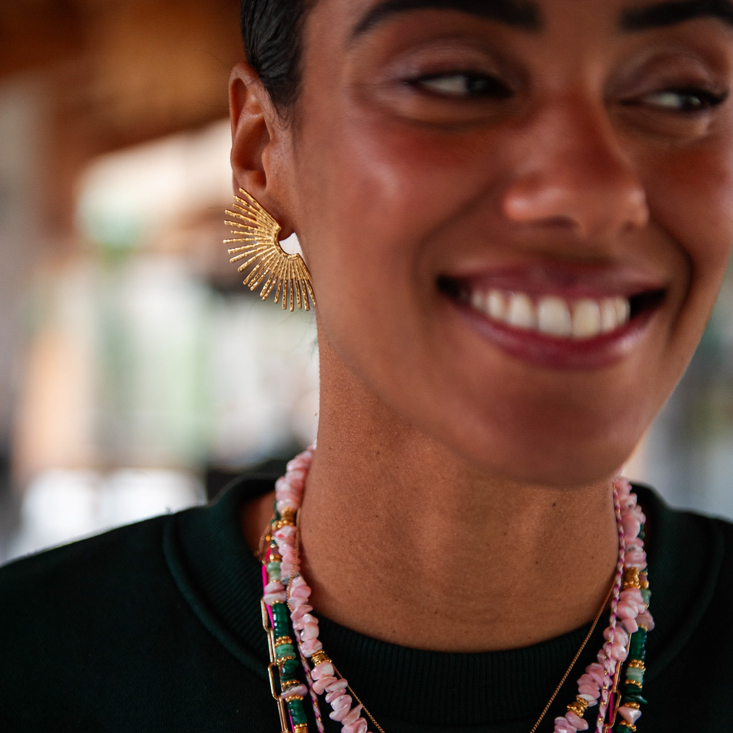 Half Sun Earrings - Manon L'ATELIER DES DAMES Golden