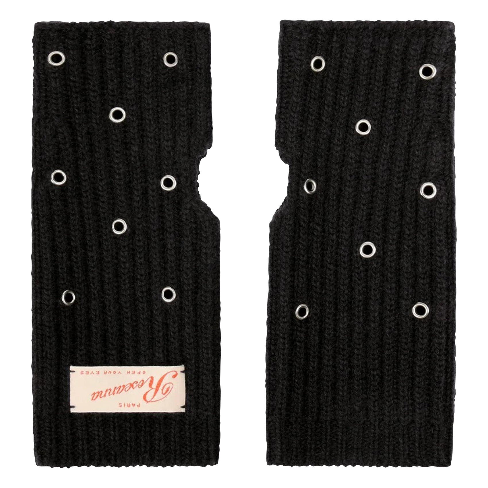 Mitaines à œillets en laine et cachemire ROSEANNA Bleu