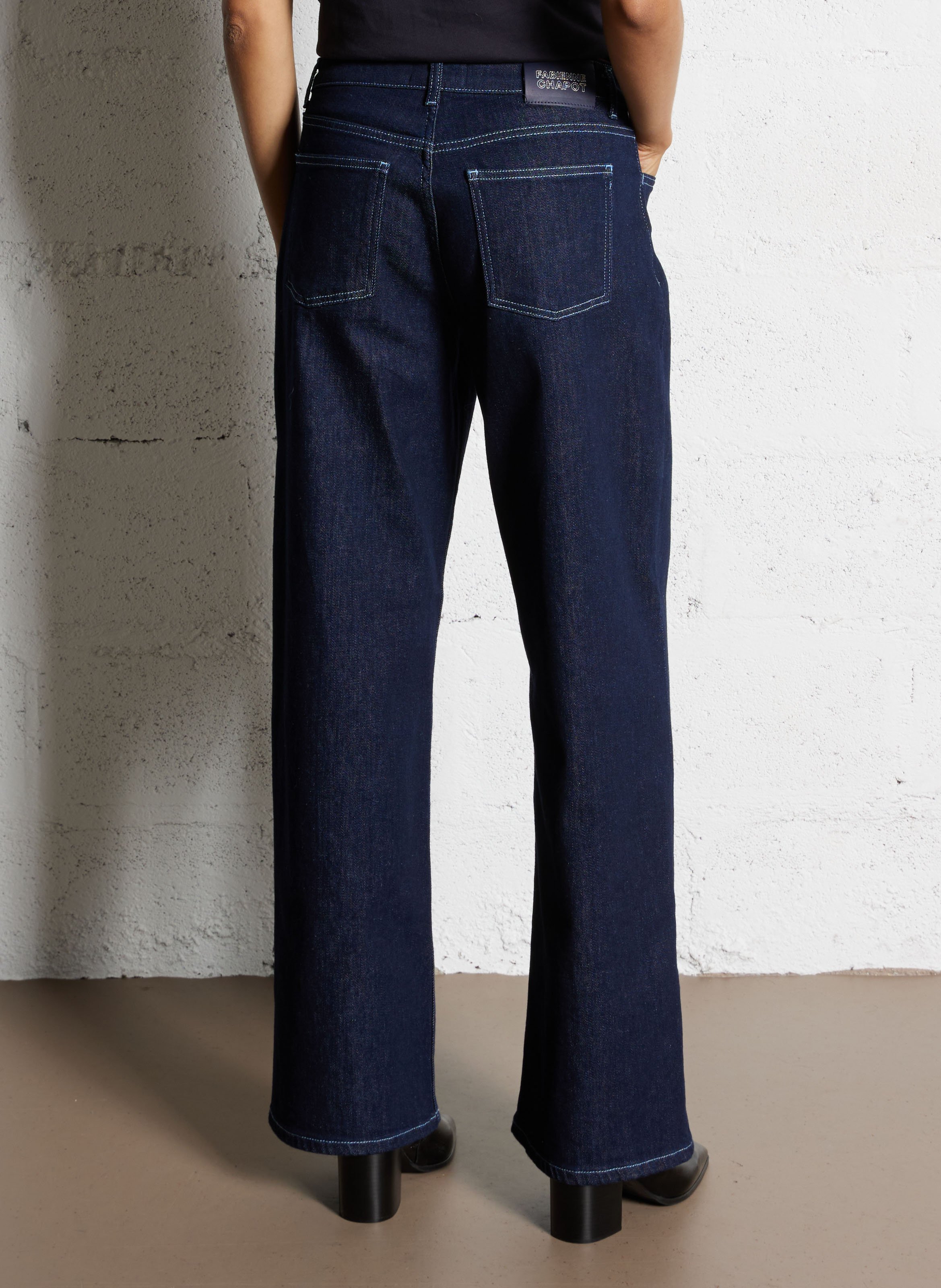 Gekleurde straight-fit jeans met 5 zakken FABIENNE CHAPOT Blauw