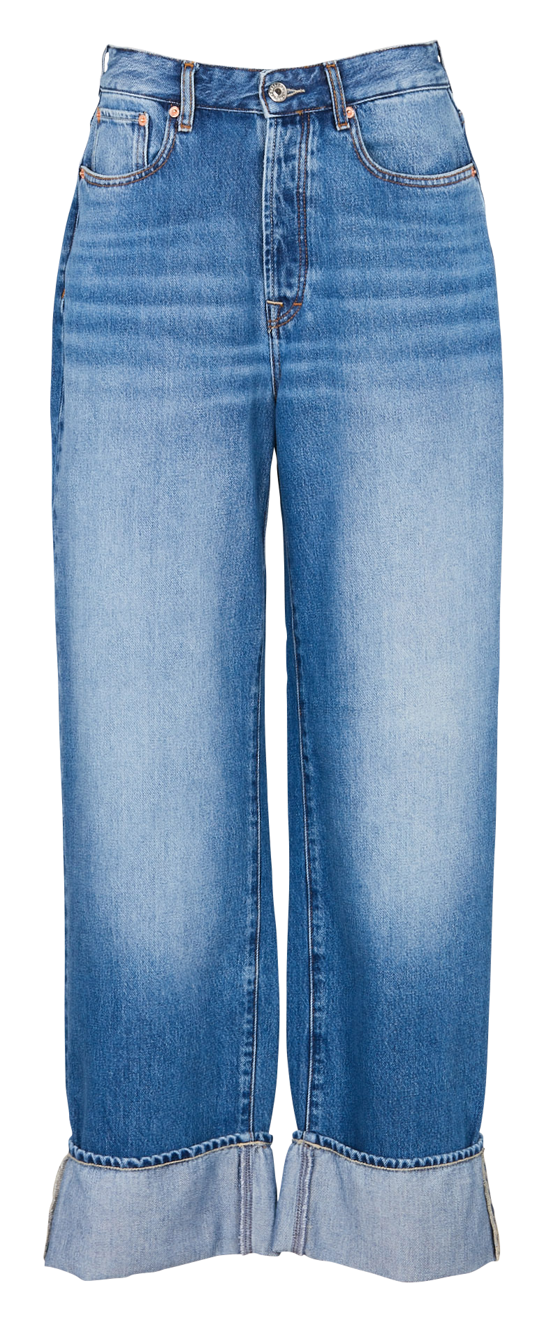 Jean large en coton mélangé BELLEROSE Bleu