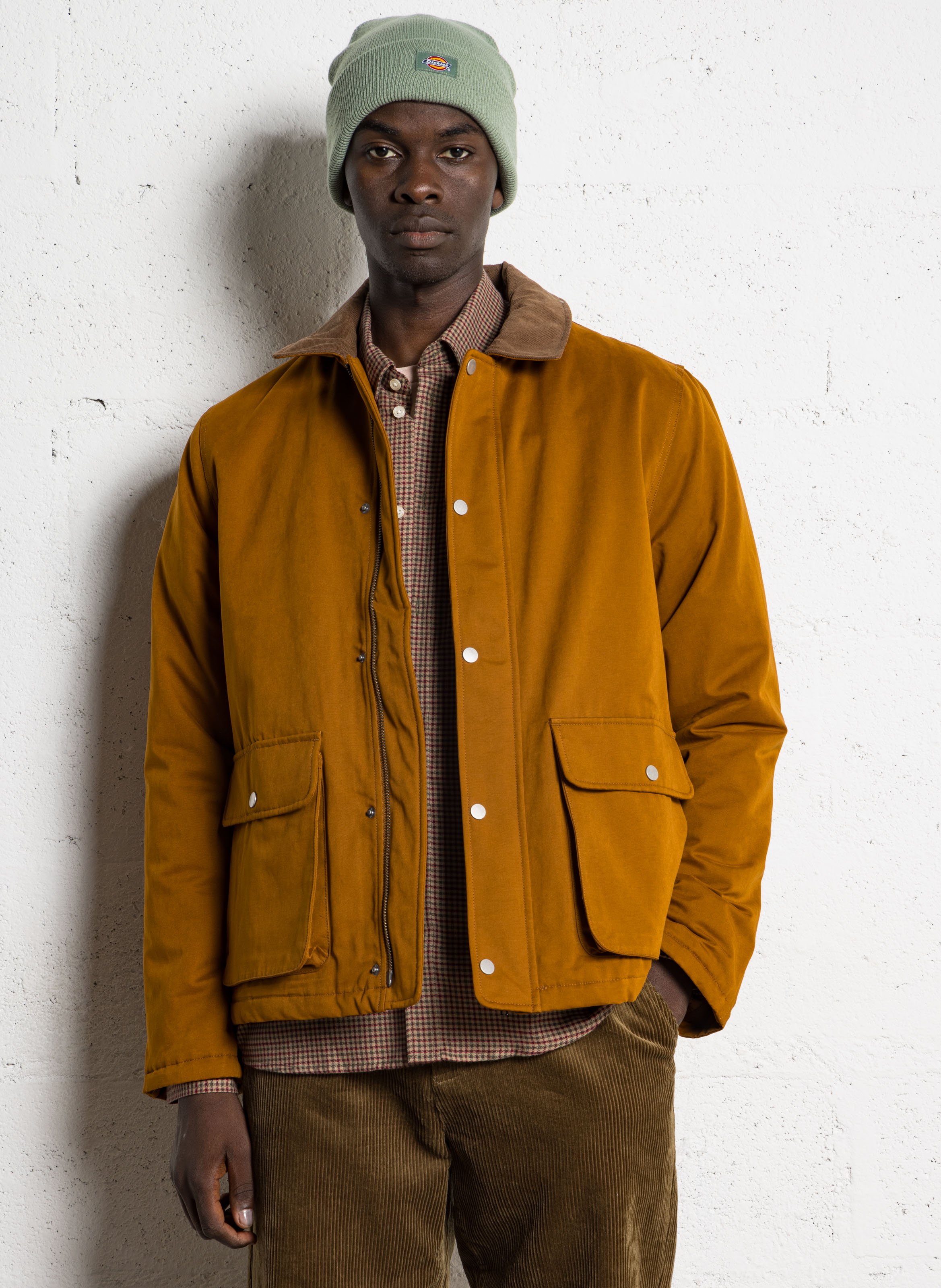 Veste col classique en coton mélangé LES DEUX Marron