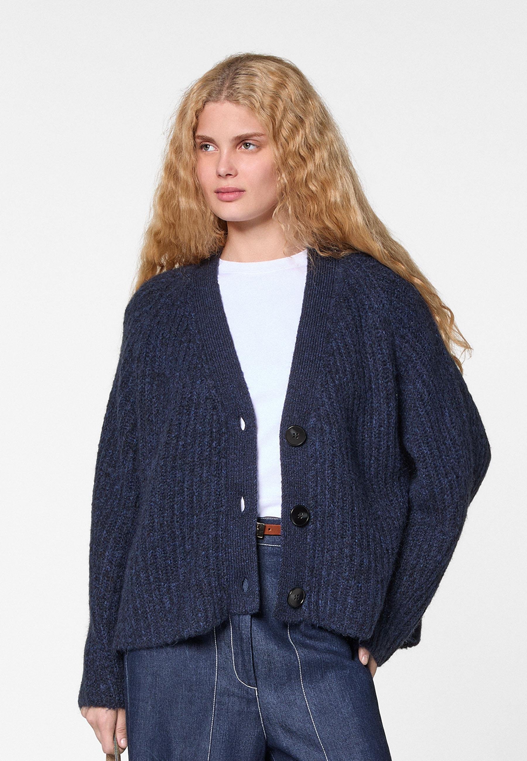 Oversized chunky knit vest RODIER Blue