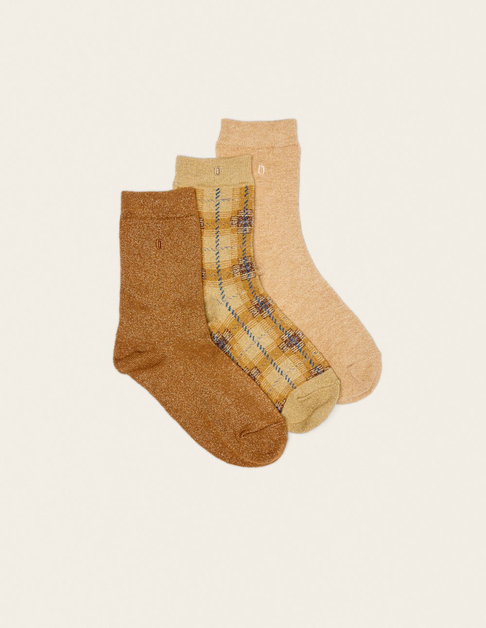 Pack of 3 pairs of socks ODAJE EX. M.MOUSTACHE Brown