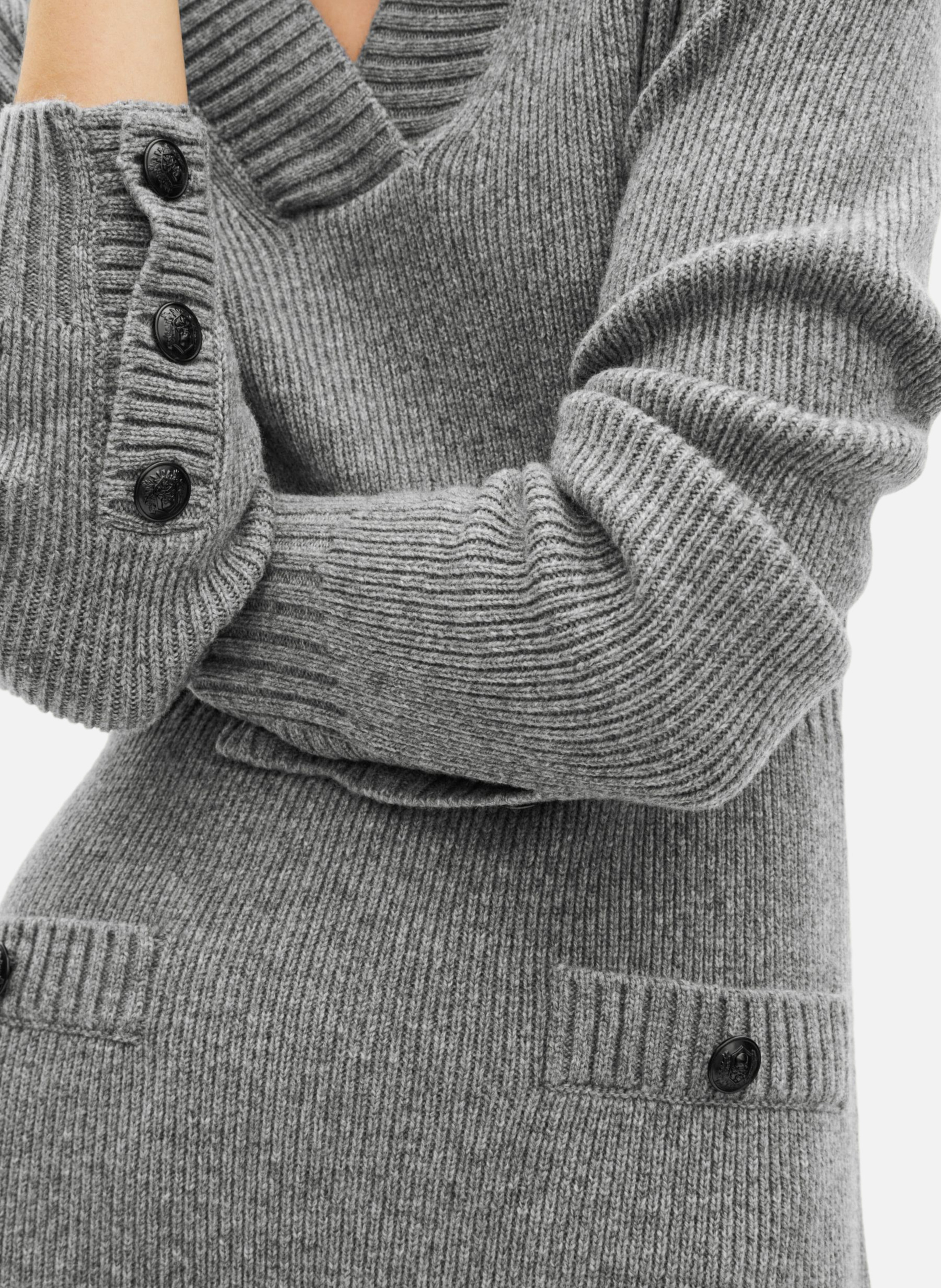 Long wool dress THE KOOPLES Grey