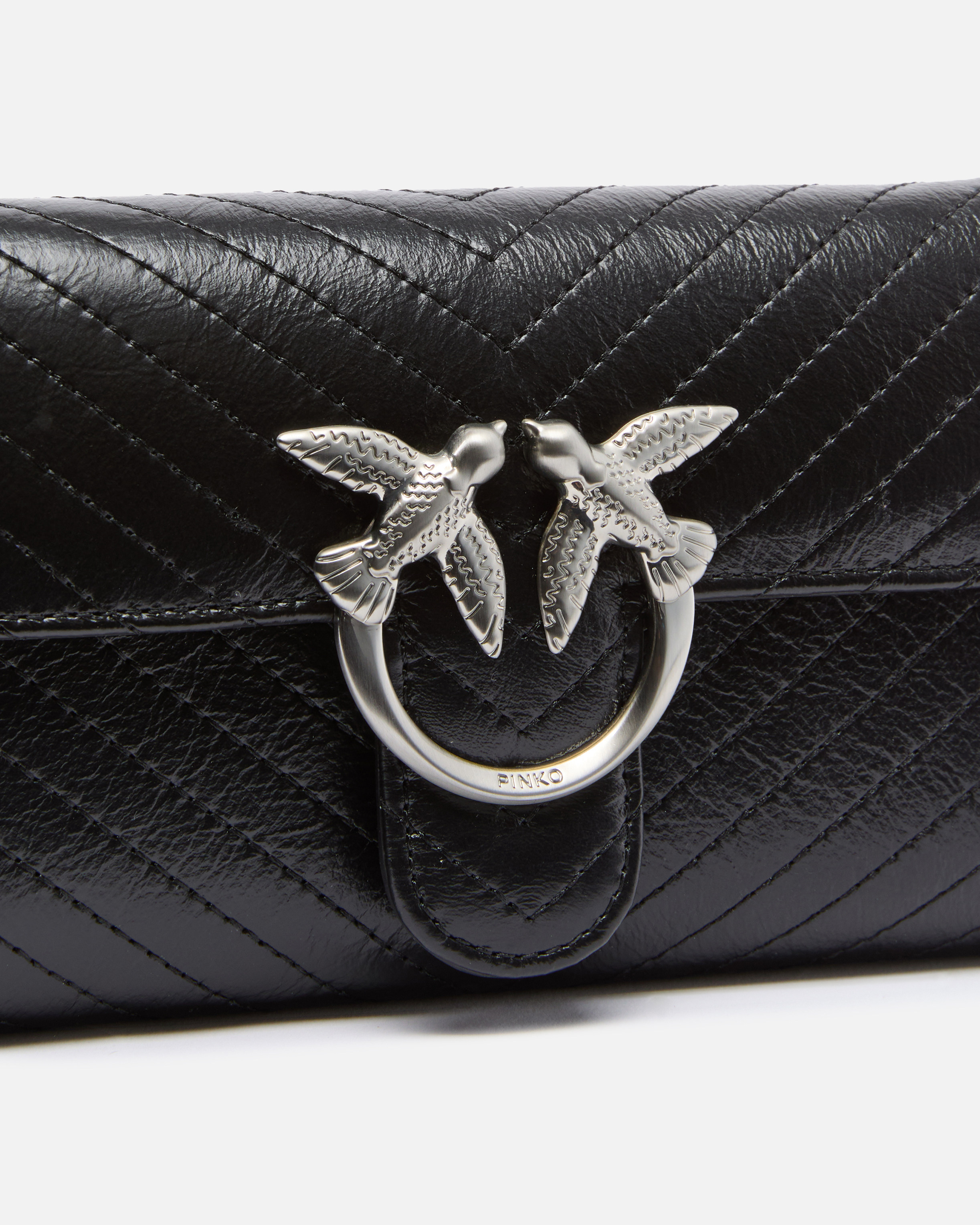 Small Love Bag One leather crossbody bag PINKO Multicolored