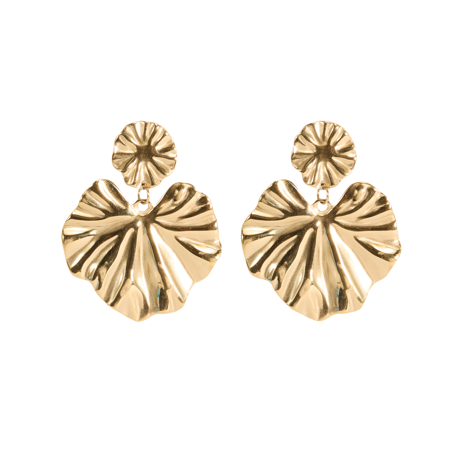 Boucles d'oreilles en métal I CODE Doré