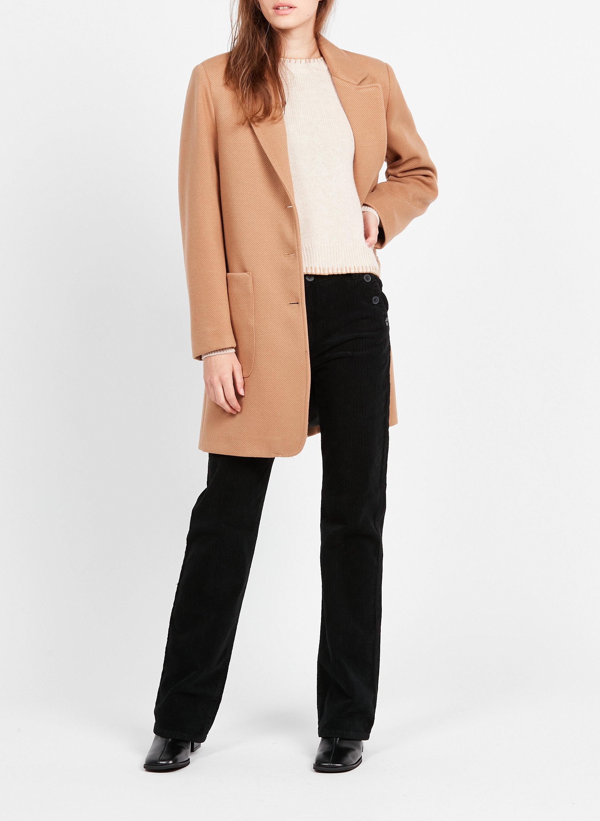 Jas met reverskraag PLEASE Bruin