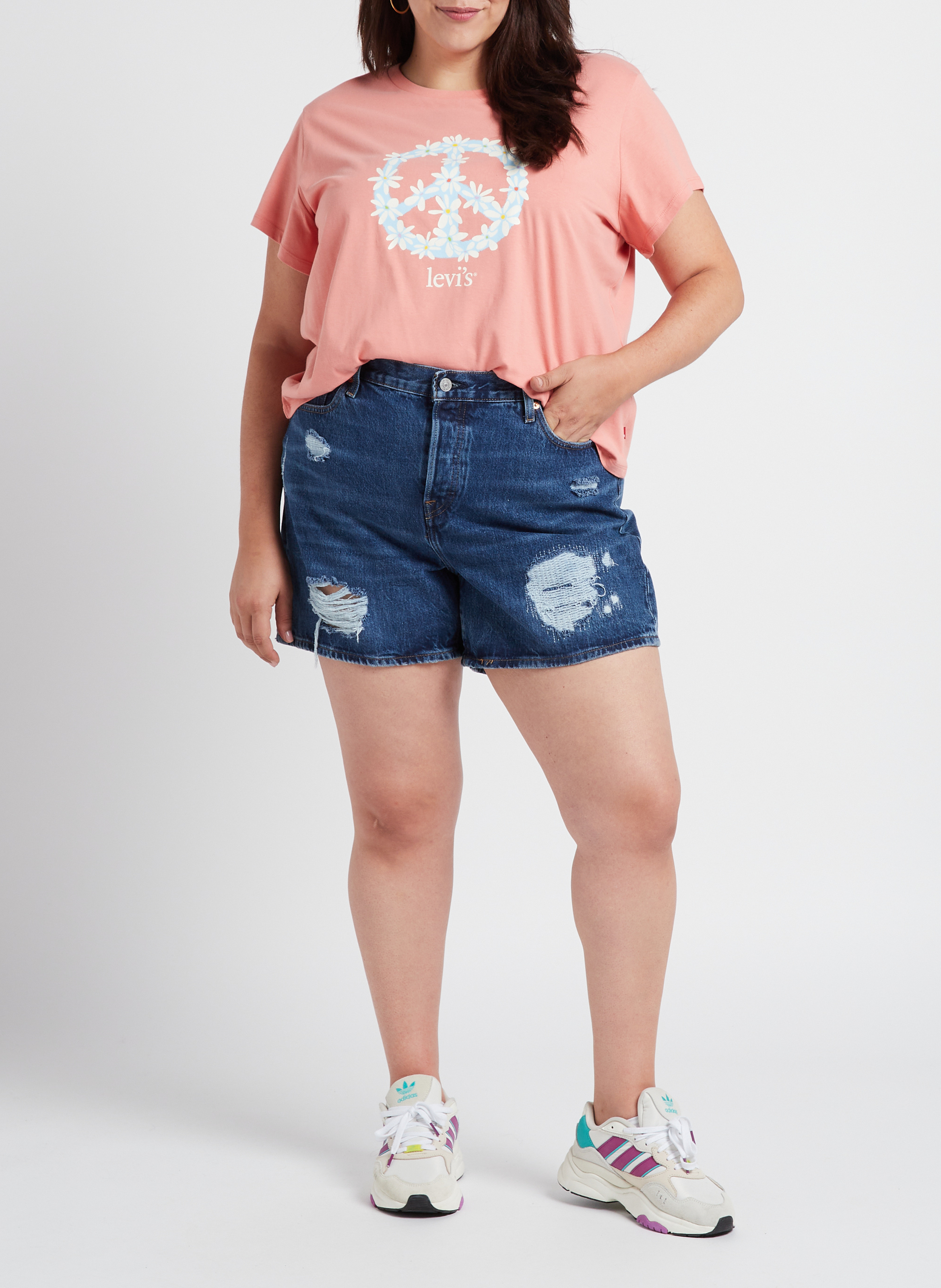 Spijkershort met hoge taille LEVI'S Jeans verschoten