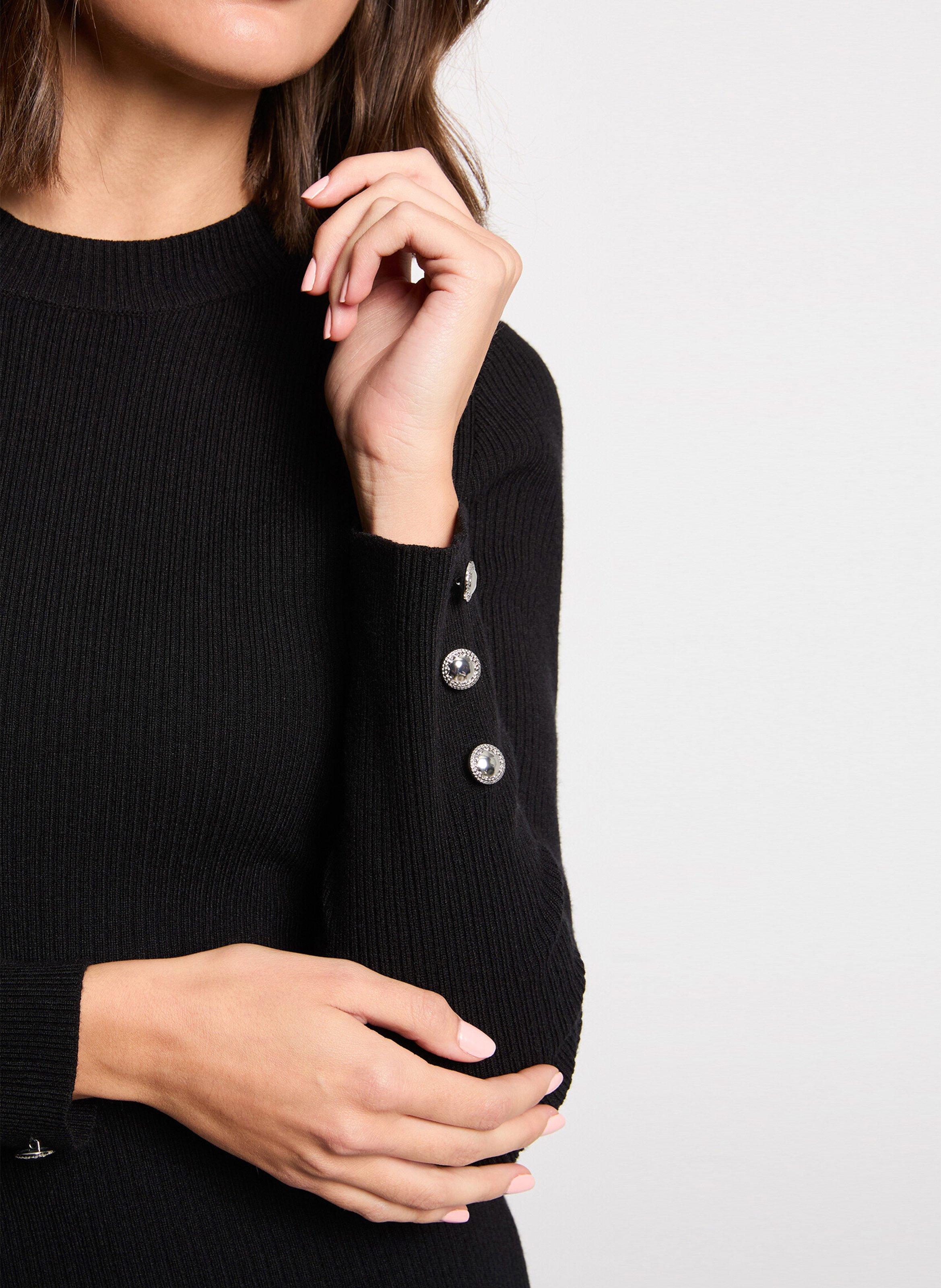 Robe courte trapèze unie MORGAN Noir