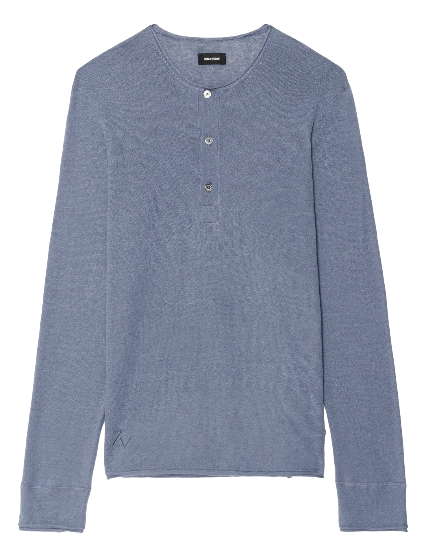 <p>Straight fit round neck top in linen and cotton blend</p> ZADIG&VOLTAIRE Blue