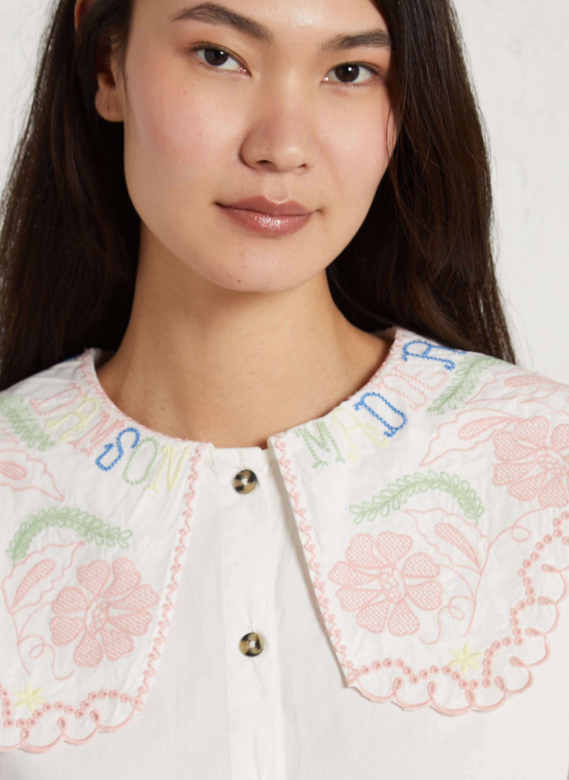 Weite Bluse aus Bio-Baumwolle DAMSON MADDER Weiss