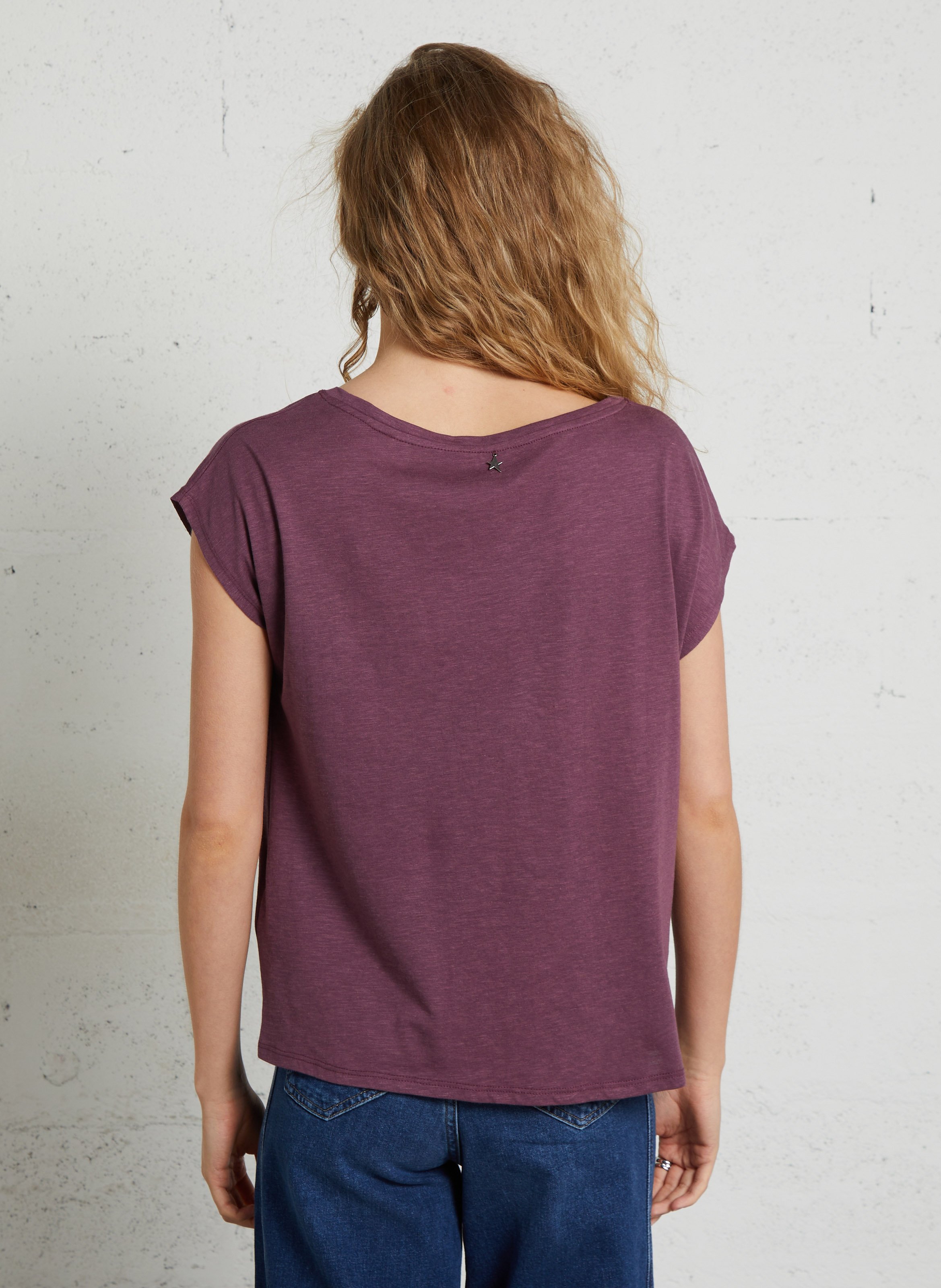 Oversize T-Shirt aus Baumwollmischung SUD EXPRESS Violett