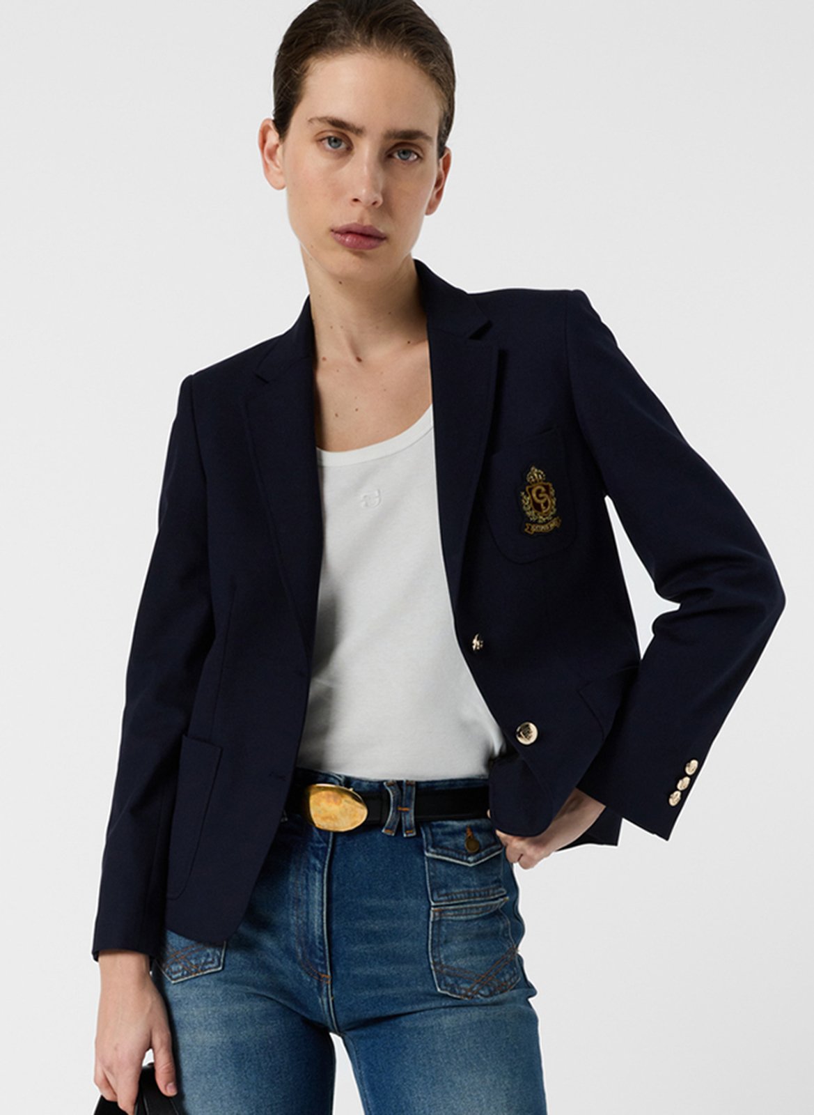 Fitted blazer with notched lapel GERARD DAREL Blue