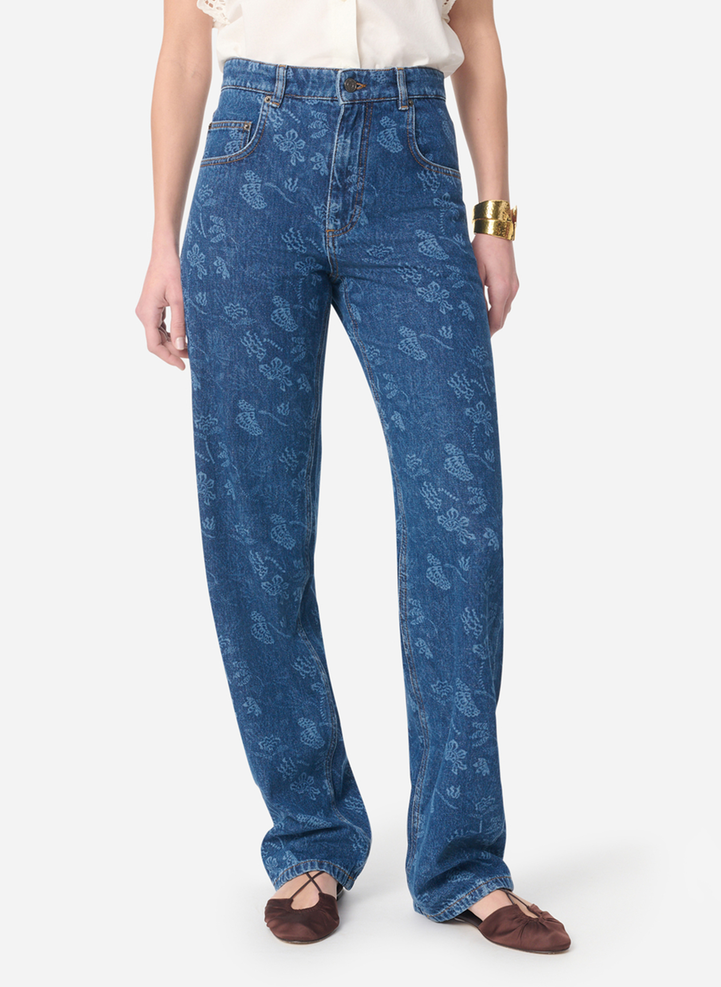 Straight Cut Jeans mit Print VANESSA BRUNO Mehrfarbig