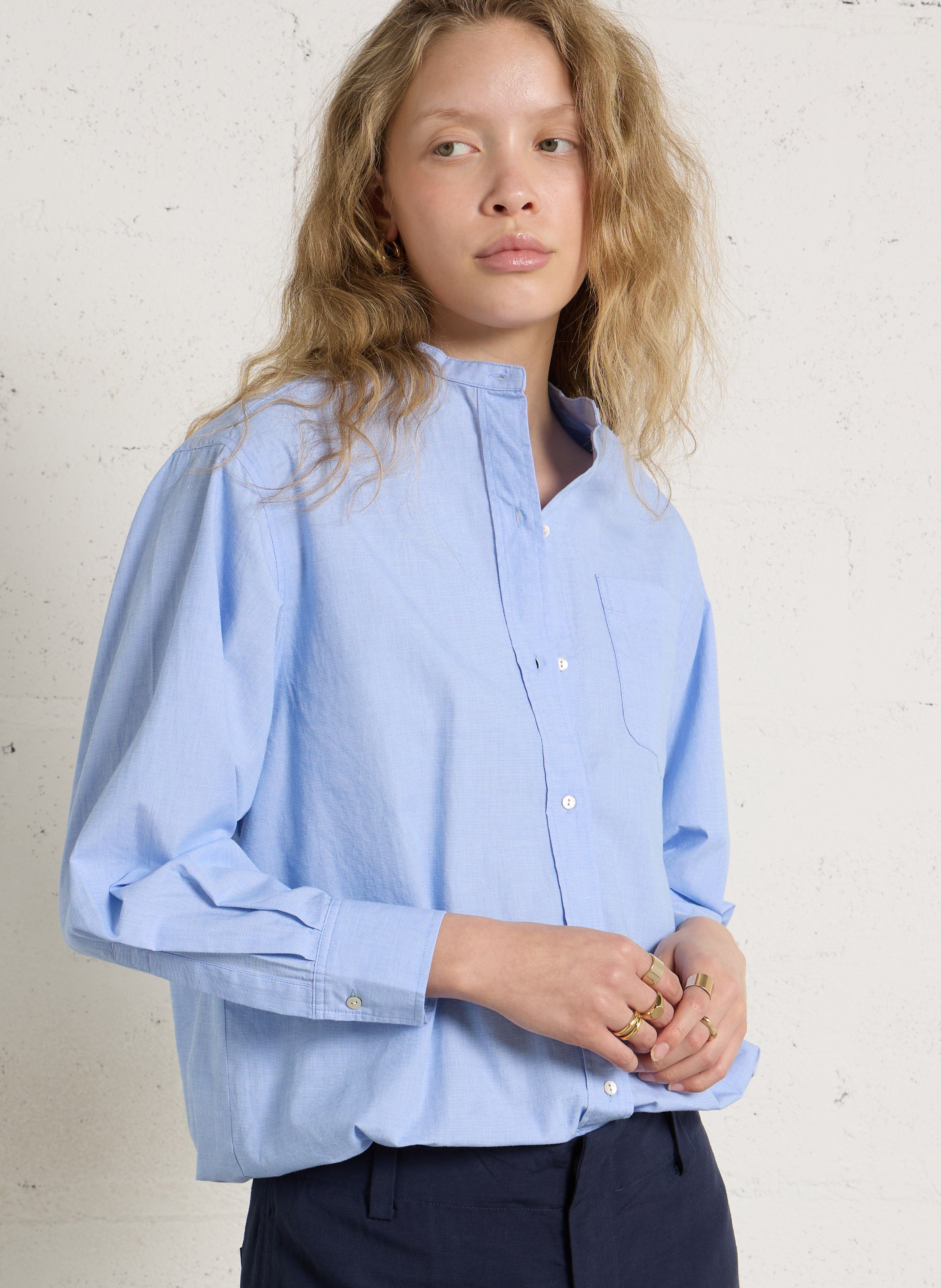 Chemise en coton BELLA JONES Bleu