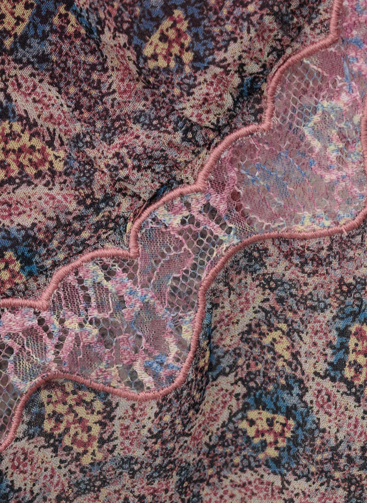 Halflange jurk met V-hals en print BA&SH Blauw