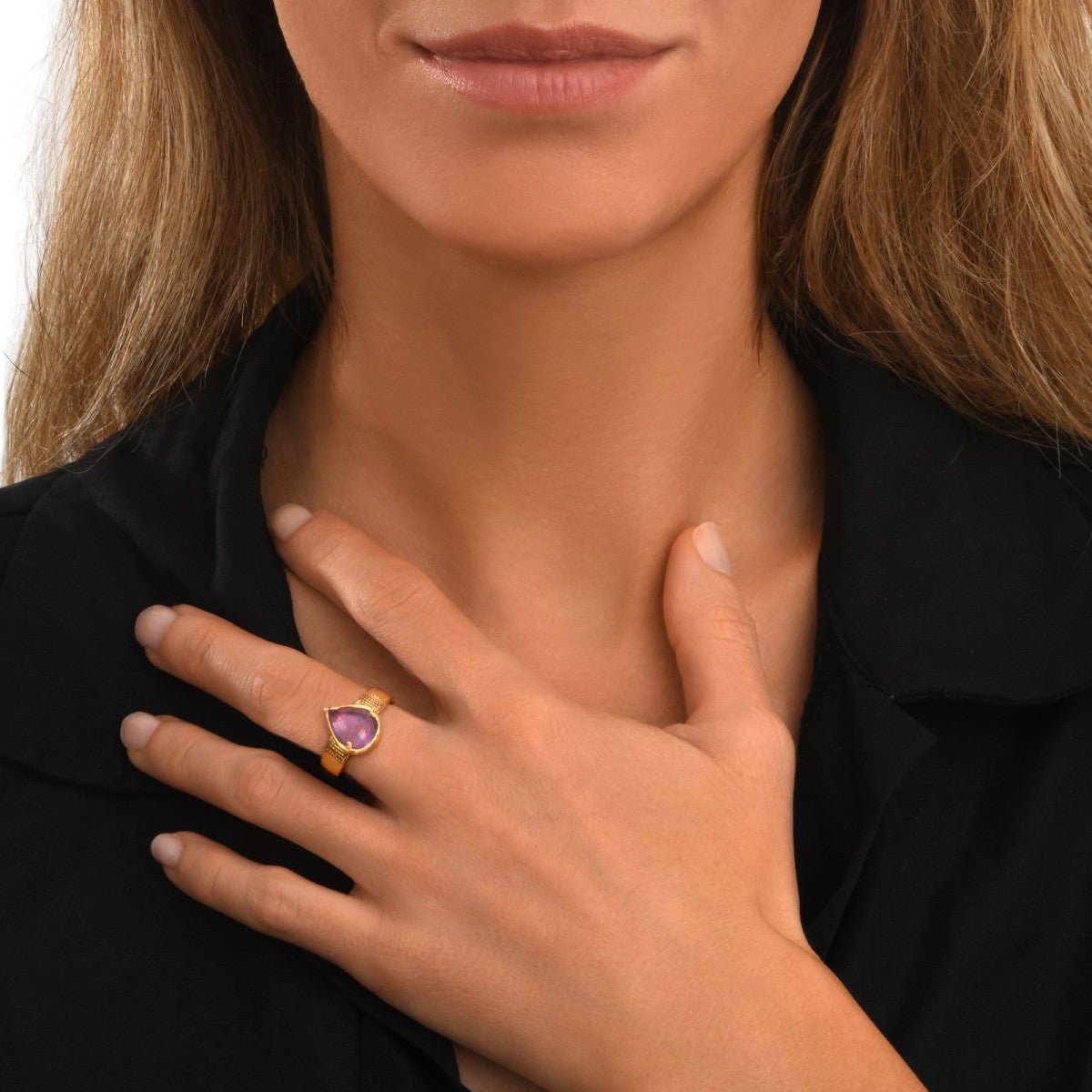 Ajustable doré à l'or fin SATELLITE PARIS Violet