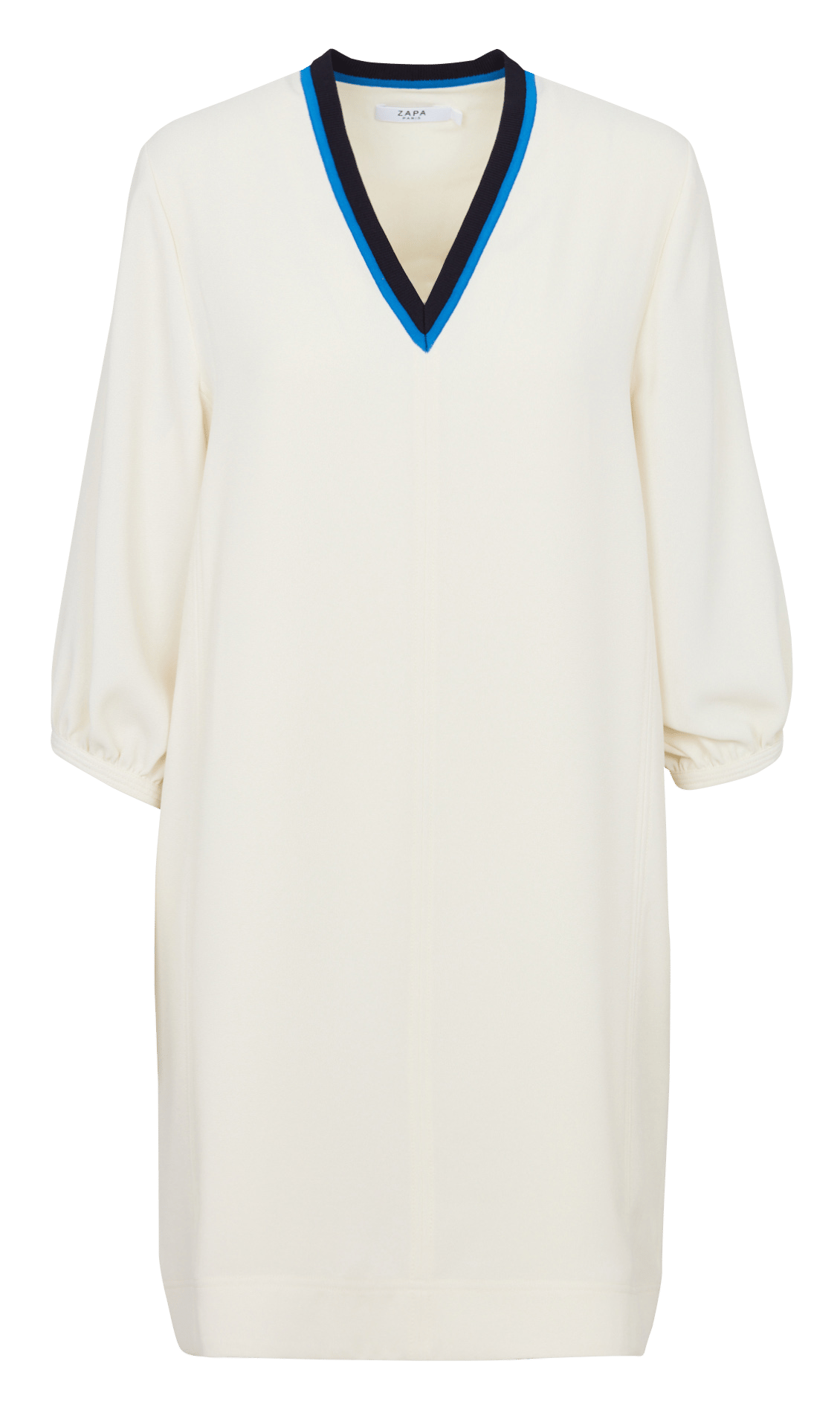 Robe courte col V ZAPA Blanc