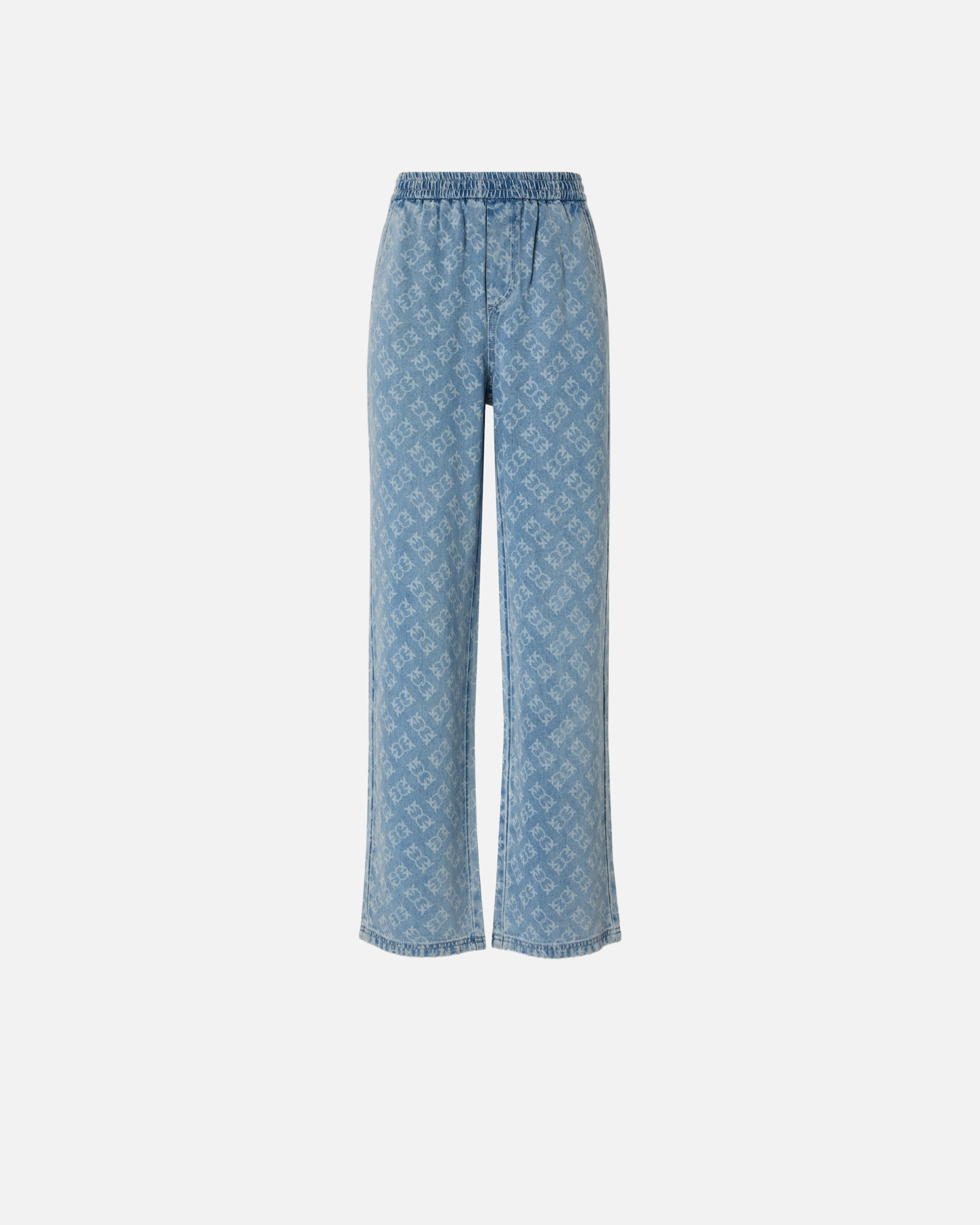 Pantalon en denim avec logo love birds PINKO Bleu