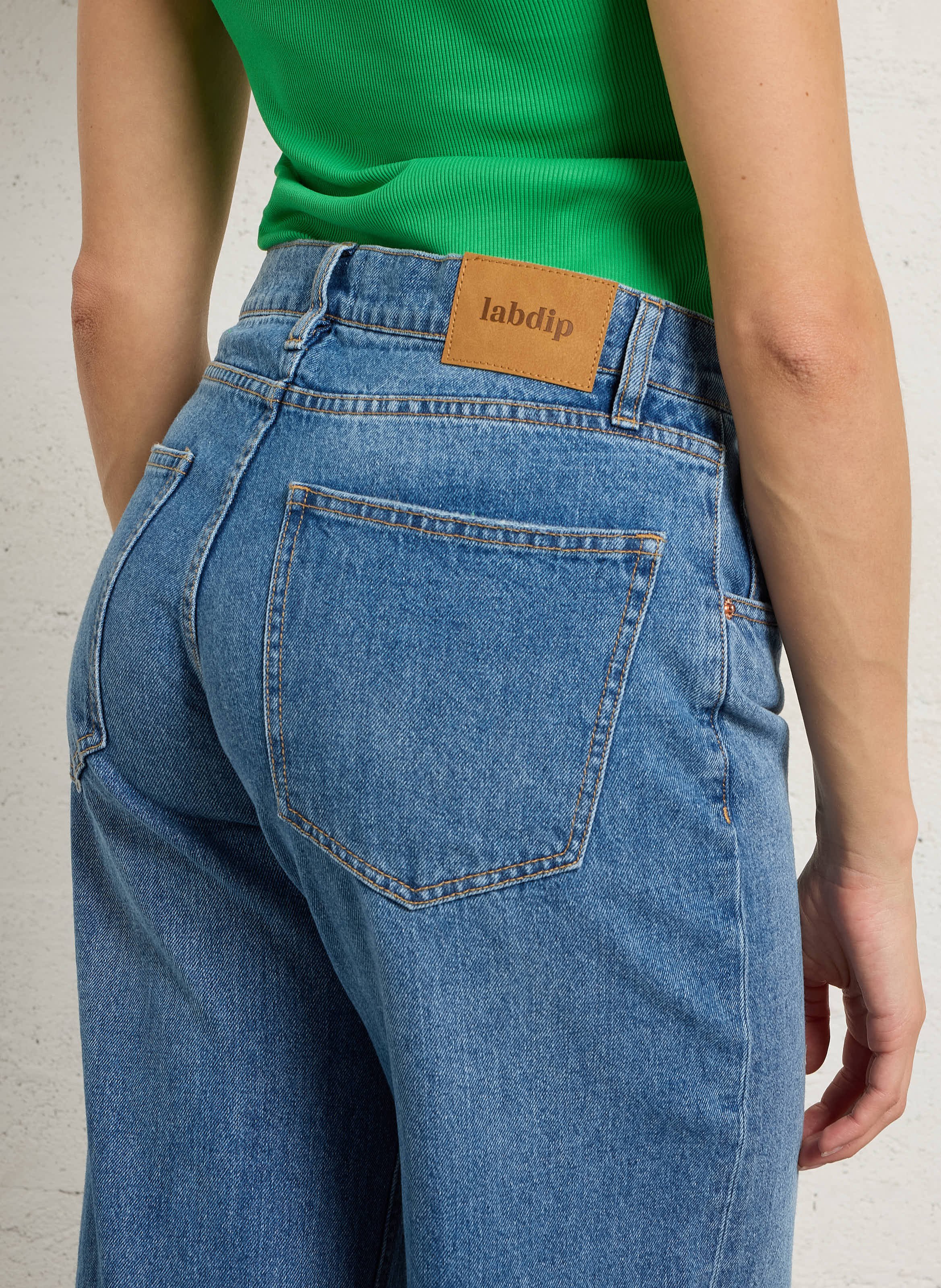 Flared jeans in recycled cotton LAB DIP Blue