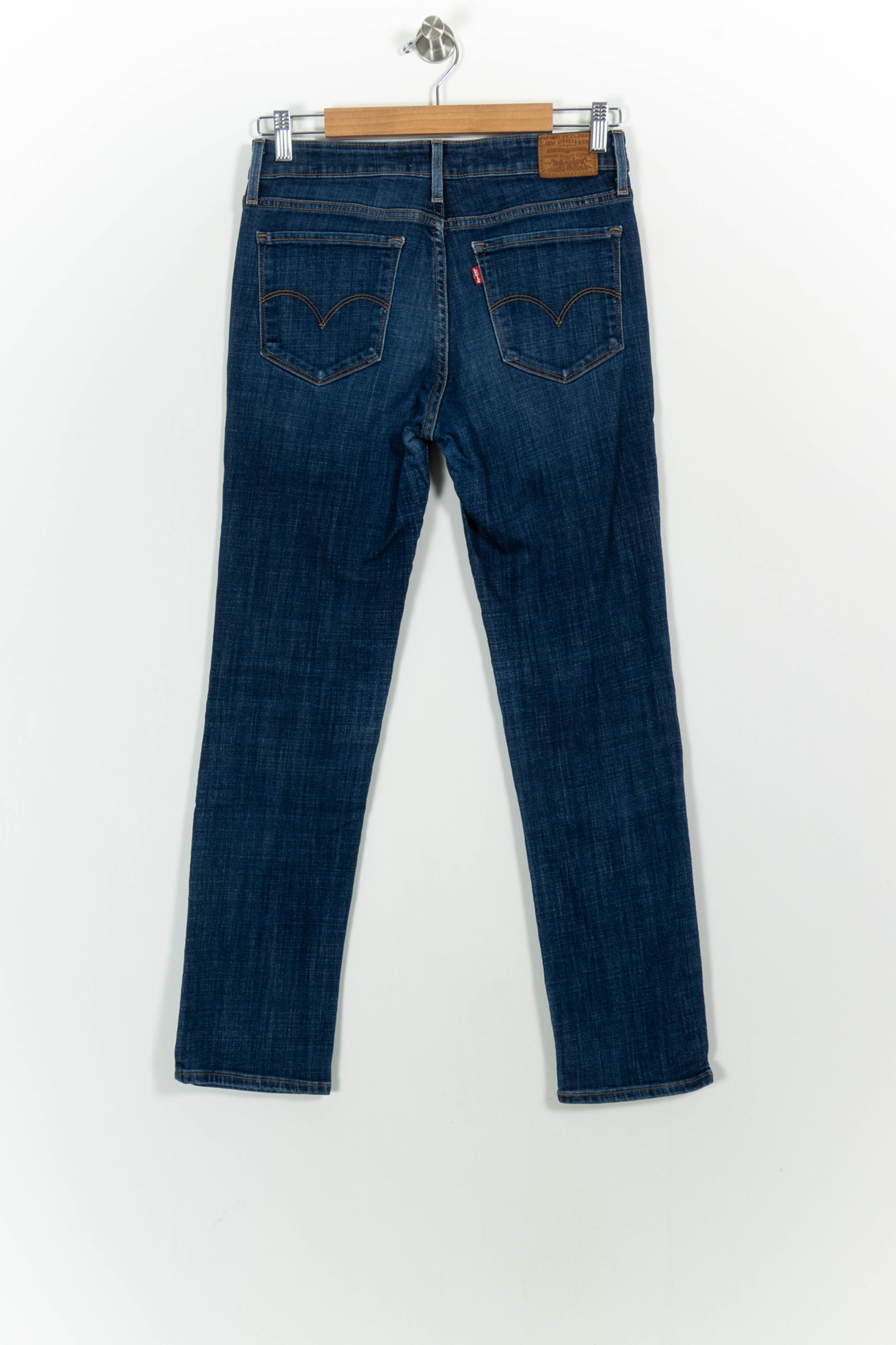 Cropped slim jeans with studs LEVI'S - Seconde main Blue