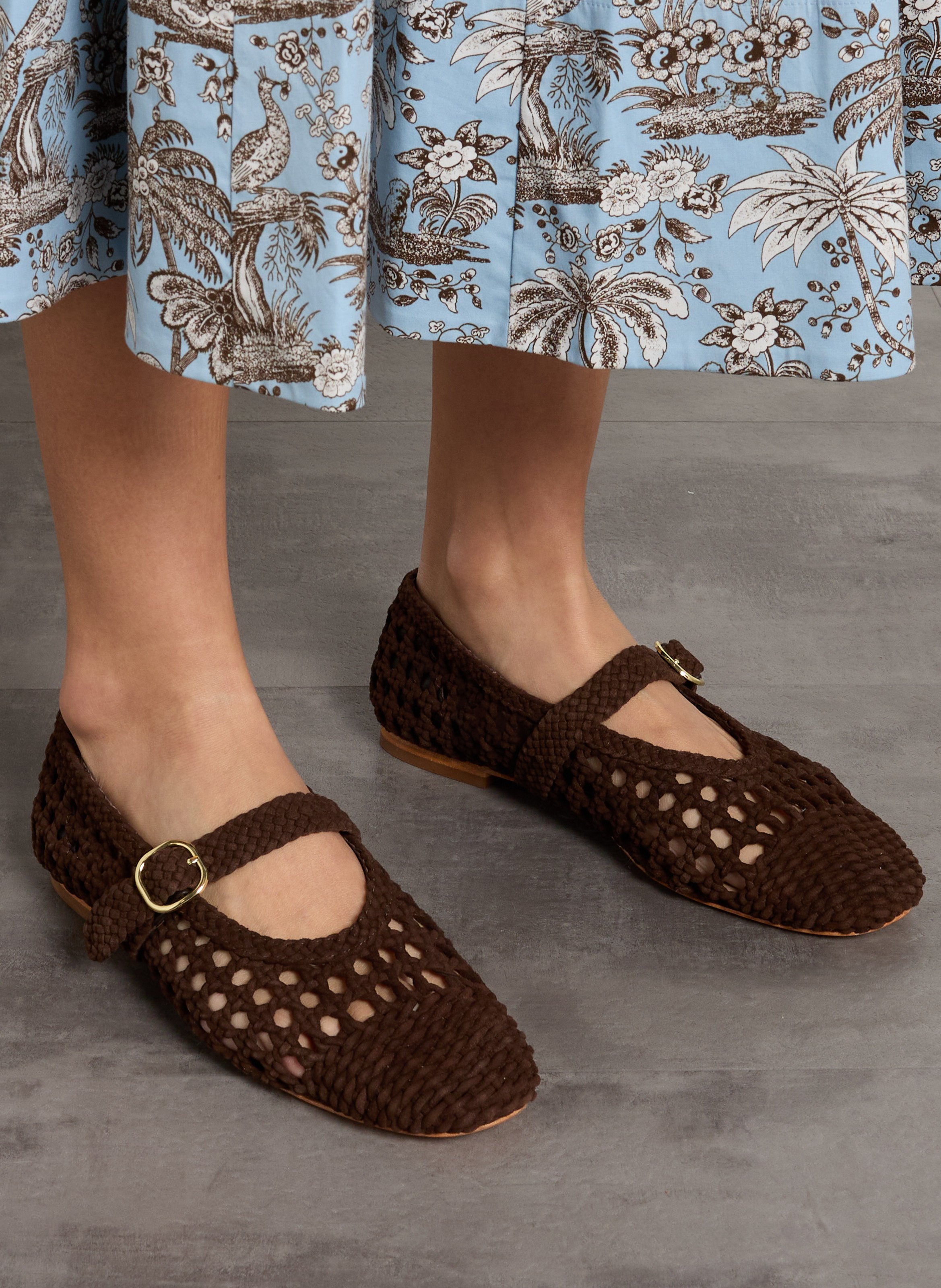 Ballerines en cuir PETITE MENDIGOTE Marron