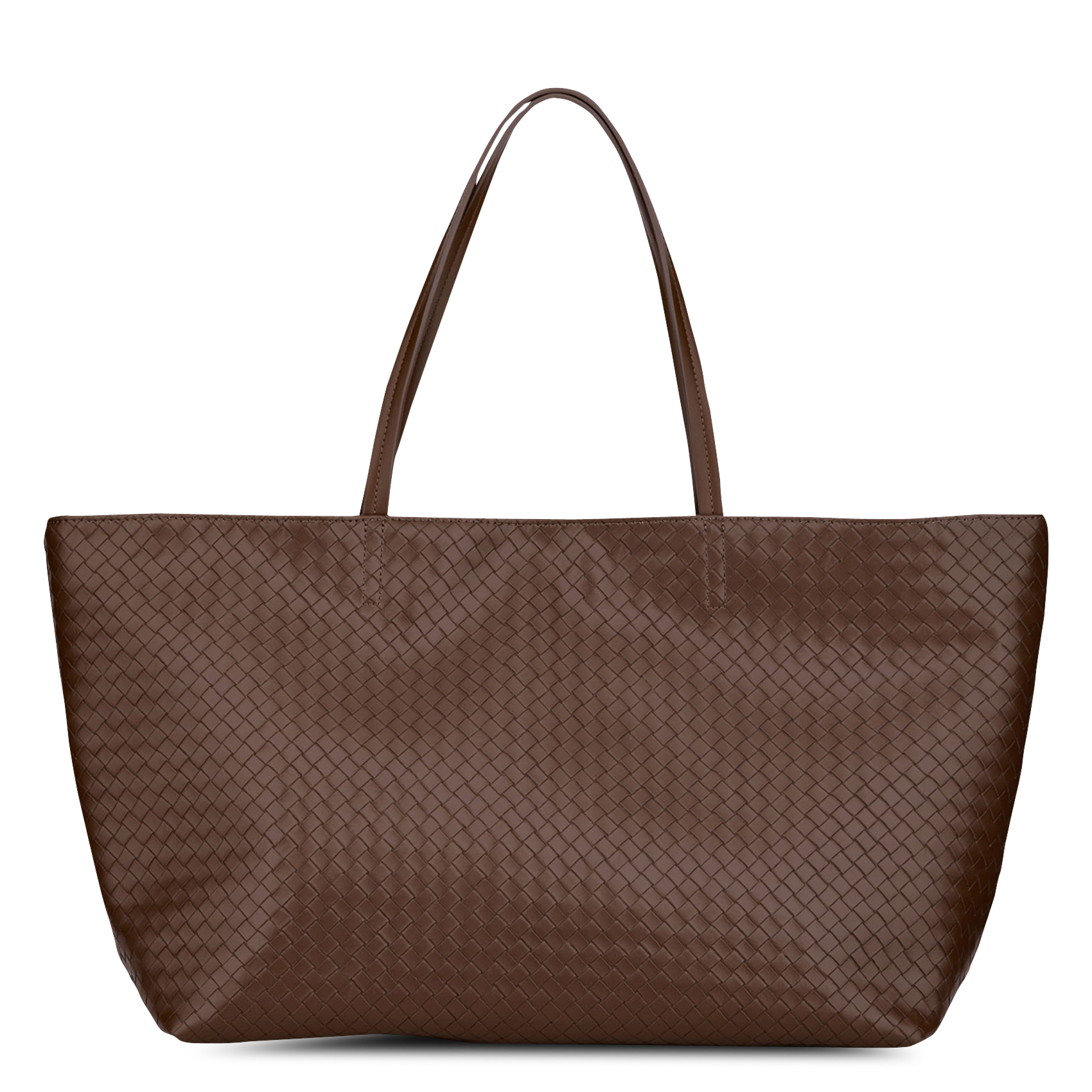 Sac shopping tressé BECKSONDERGAARD Marron