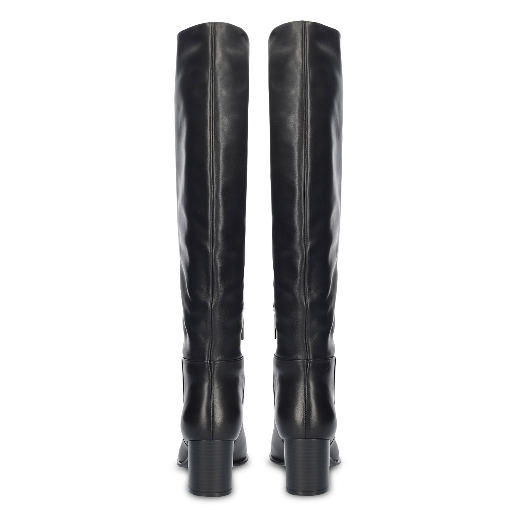 Round-toe leather boots BIBI LOU Black