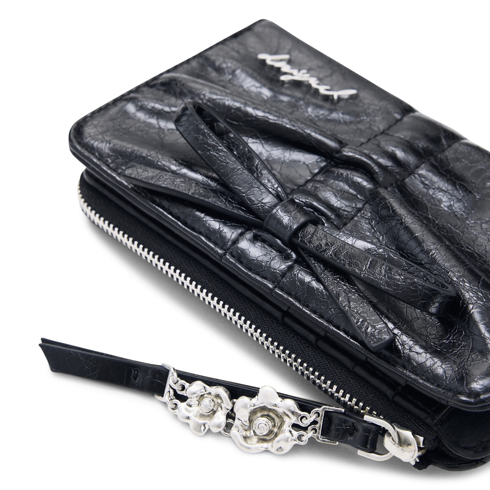 Shiny coin purse DESIGUAL Black