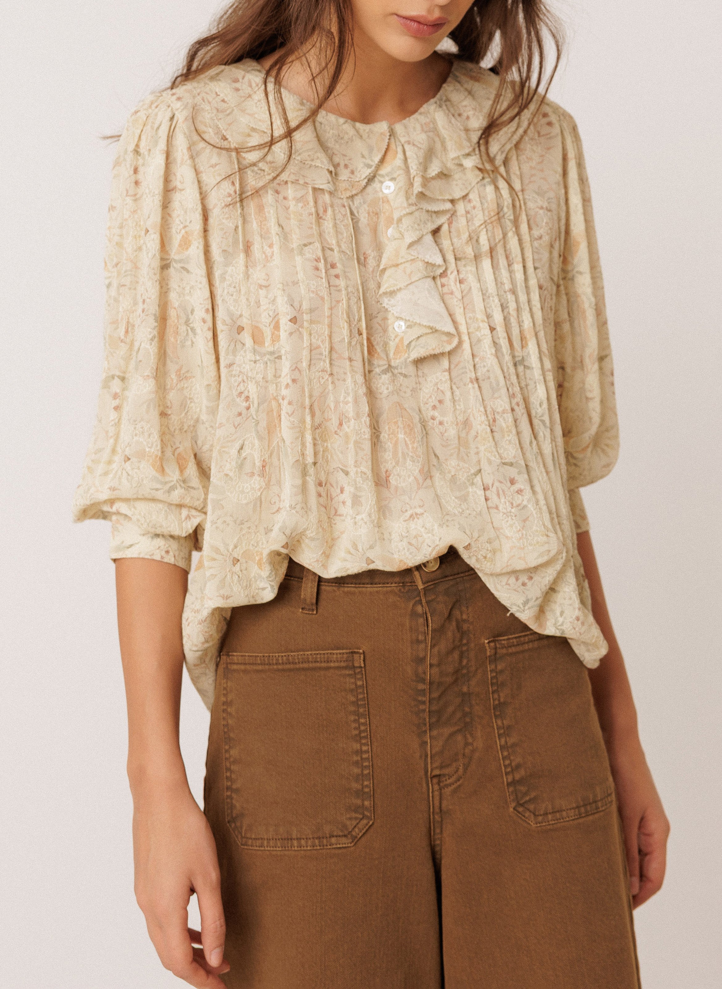 Loose-fit printed shirt INDI & COLD Multicolored