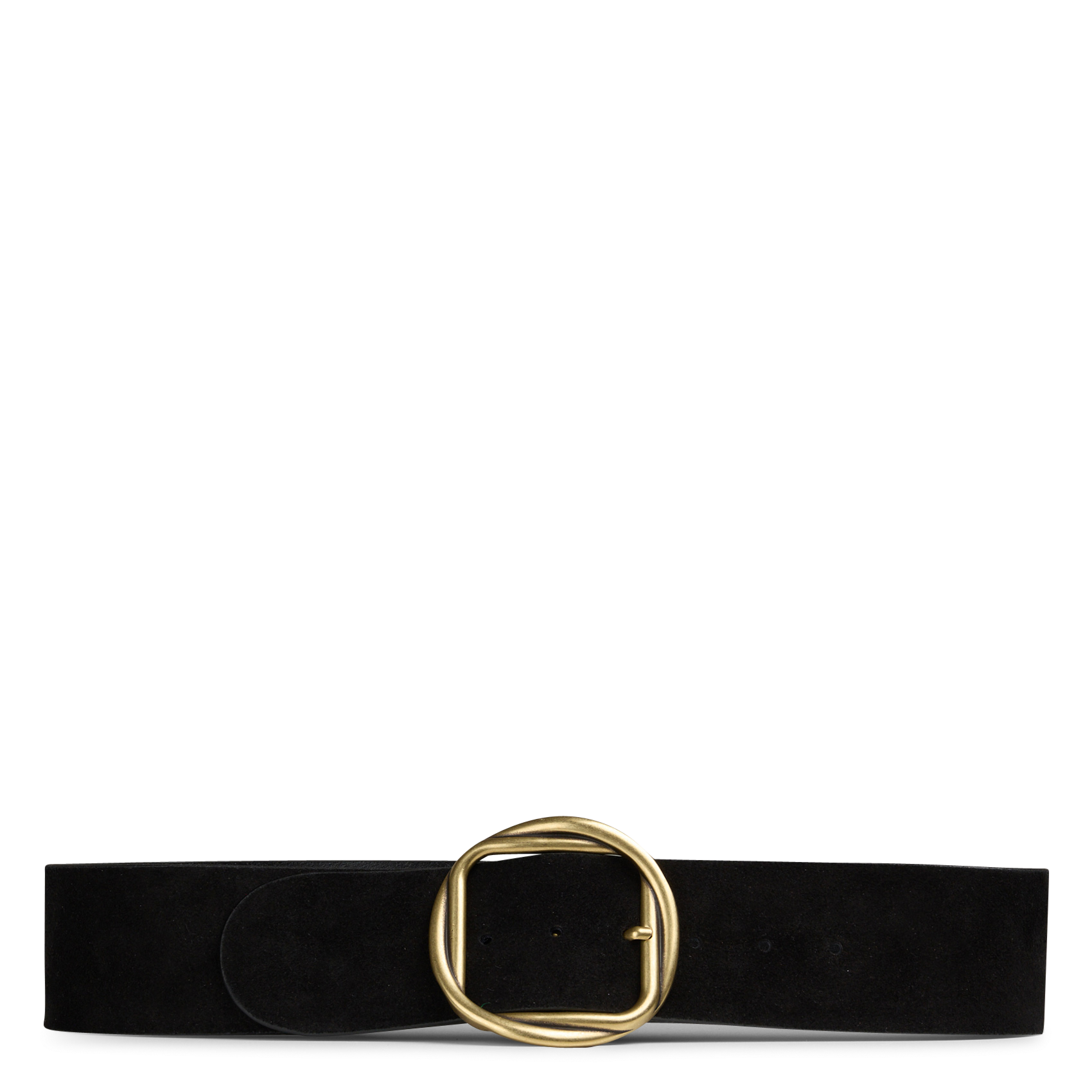 Wide leather belt MAISON 123 Black