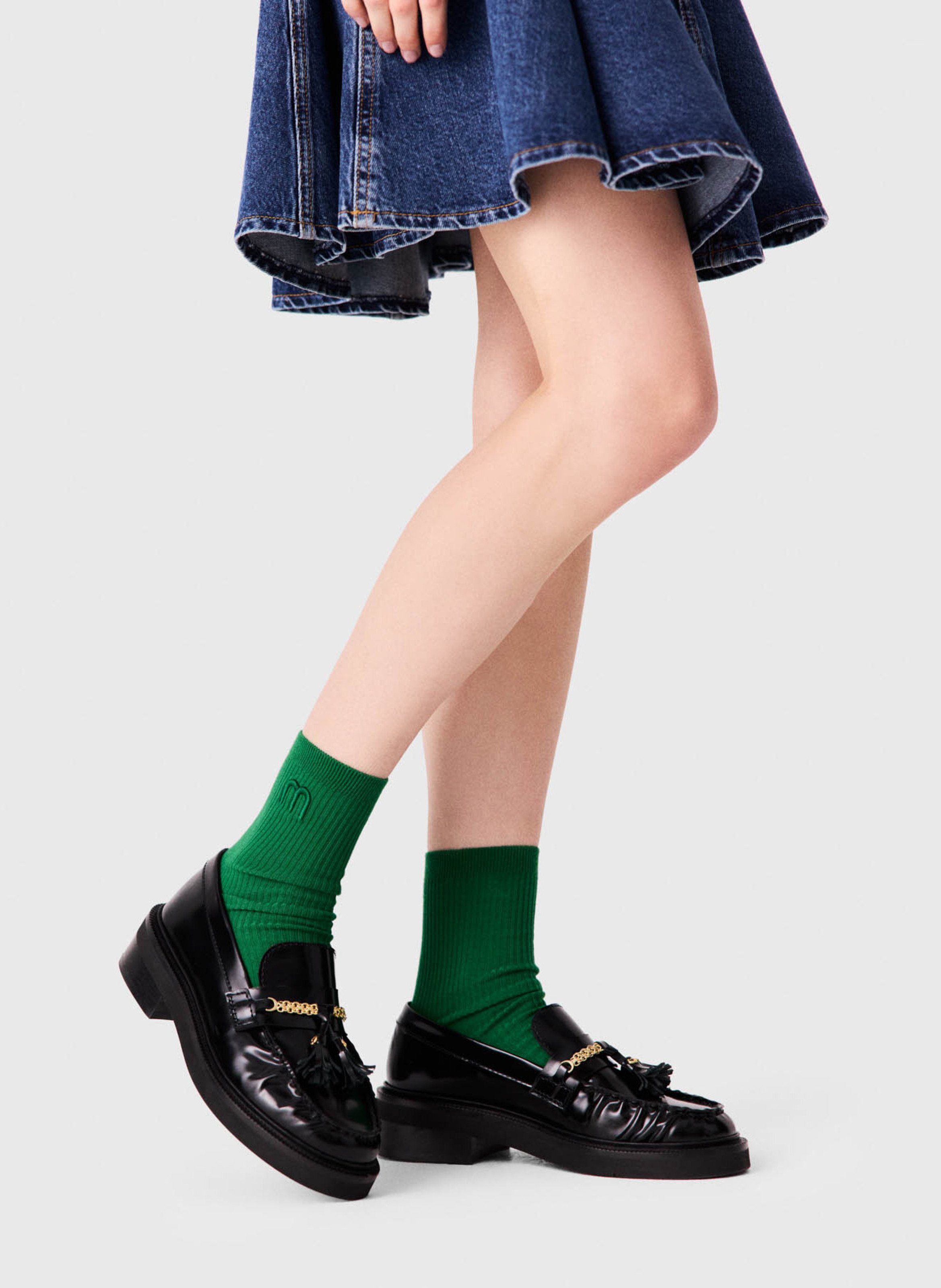 Leather loafers MAJE Black