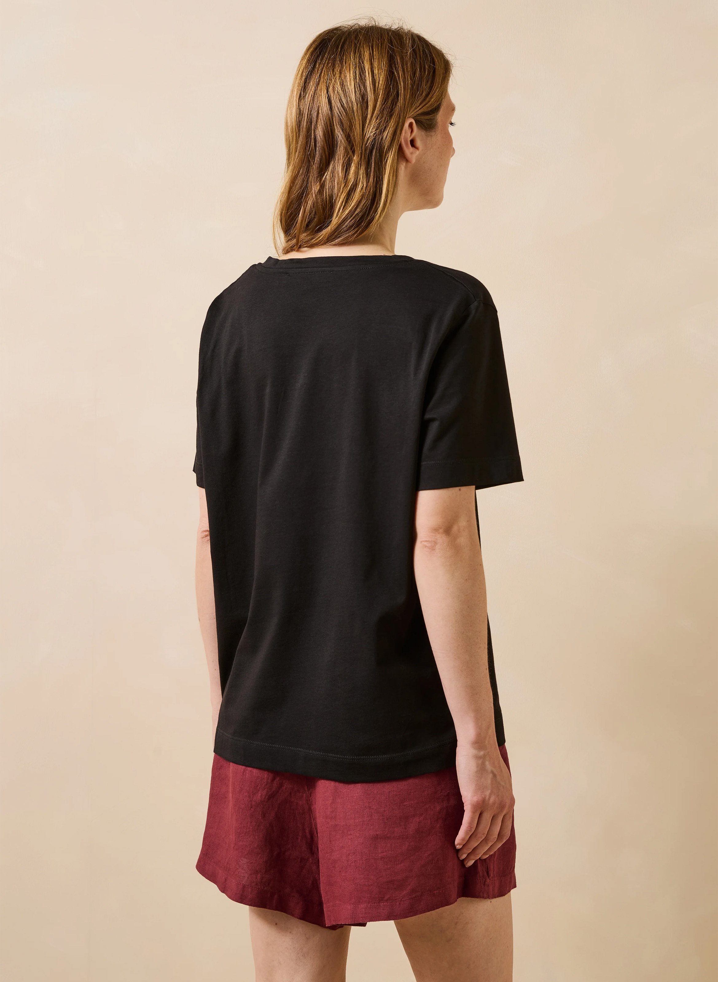 Oversized organic cotton T-shirt LA FEE MARABOUTEE Black