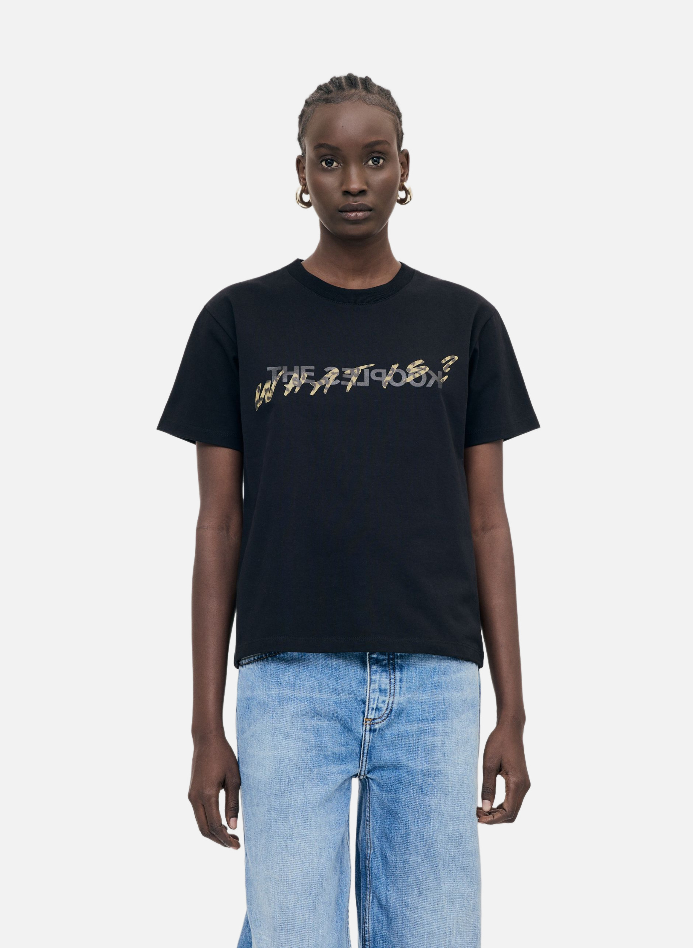 Cotton logo T-shirt. THE KOOPLES Black