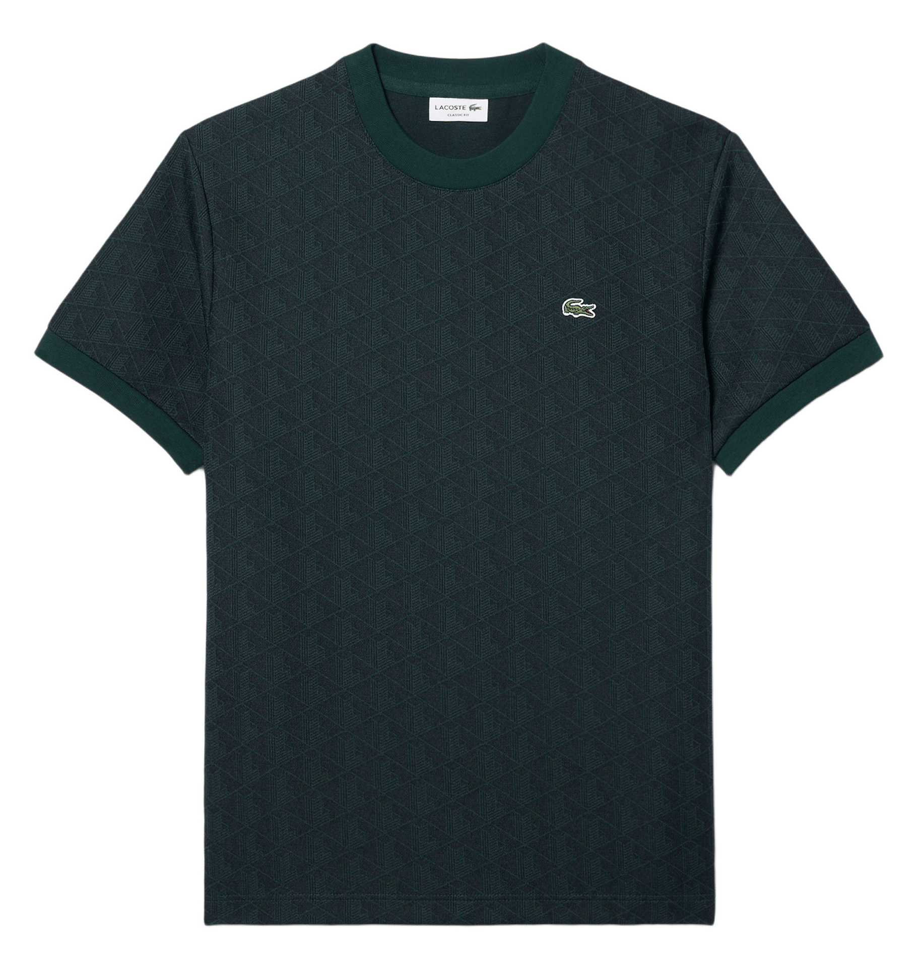 Bedrucktes Monogramm-T-Shirt aus Baumwolle LACOSTE Grun
