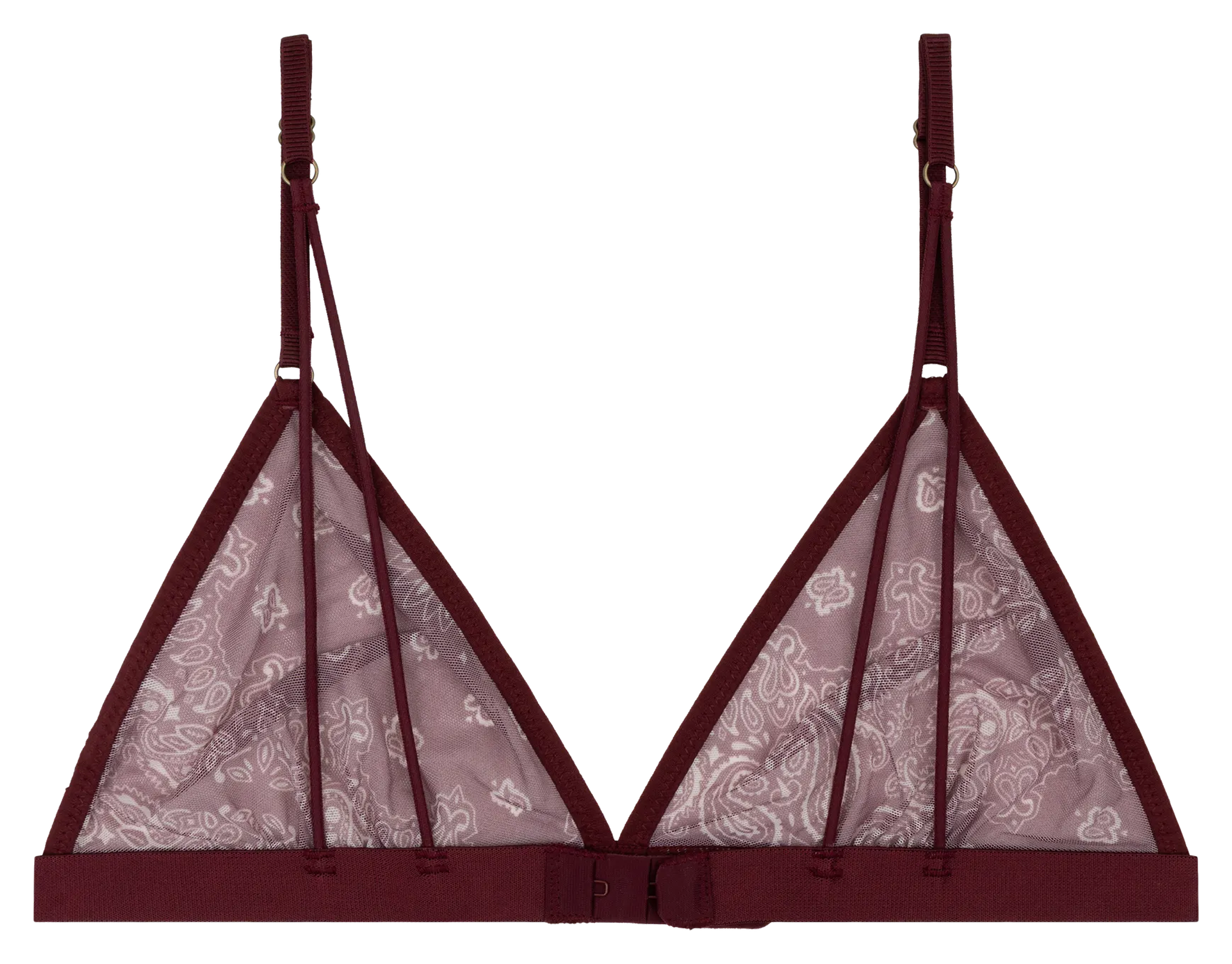 Soutien-gorge triangle imprimé LOVE STORIES Prune