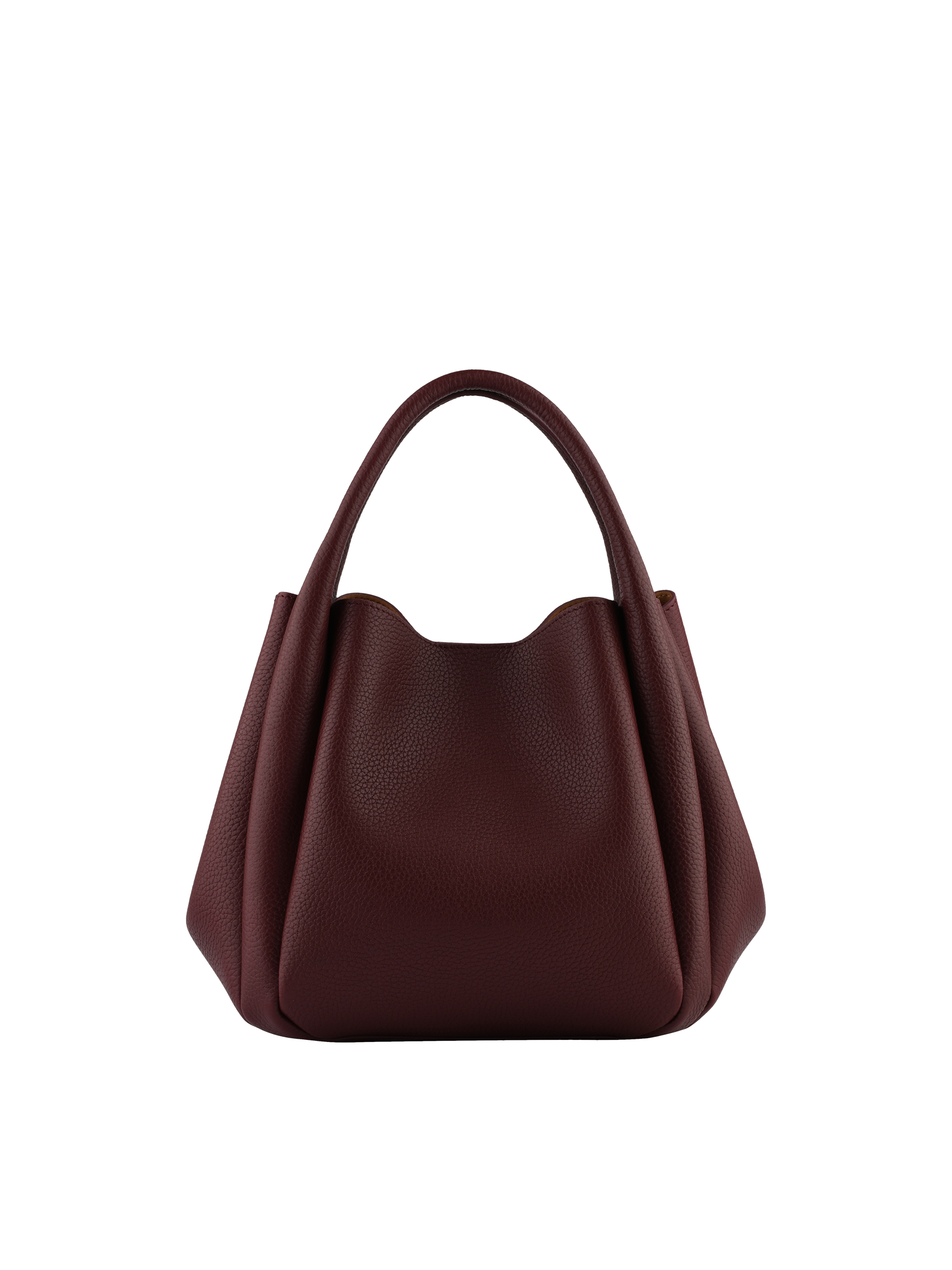 Calfskin leather handbag POURCHET Red