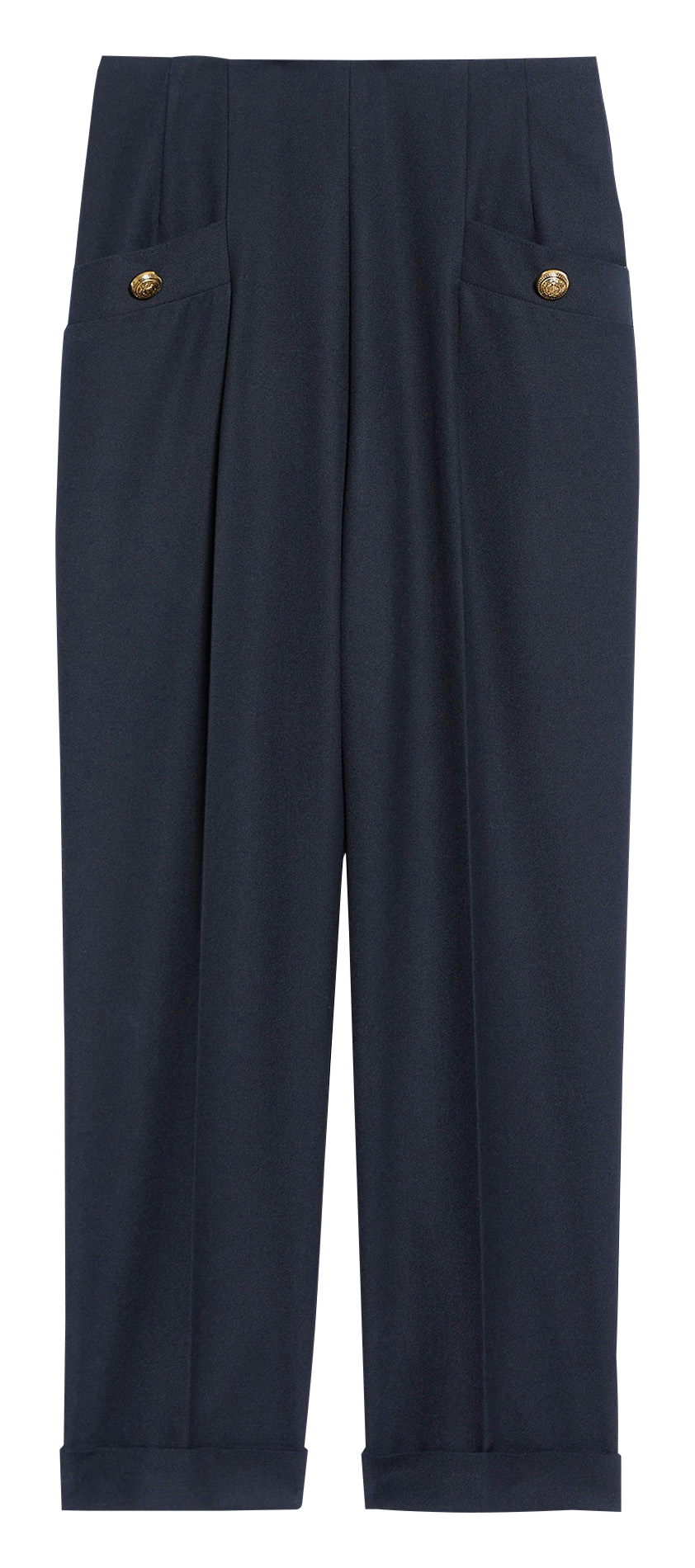 Wide-leg wool-blend pants SANDRO Blue