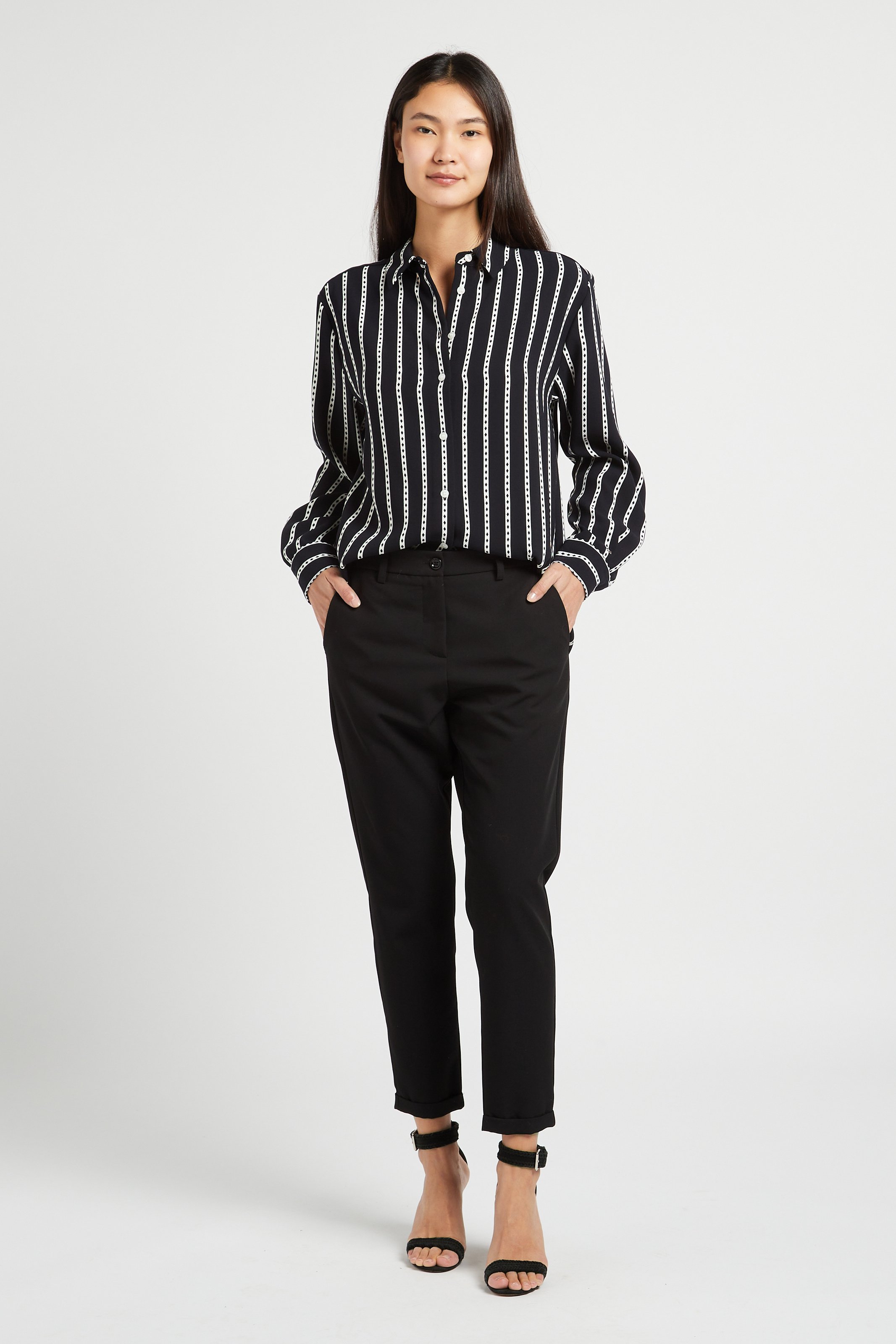 Straight printed shirt with classic collar TOMMY HILFIGER Blue