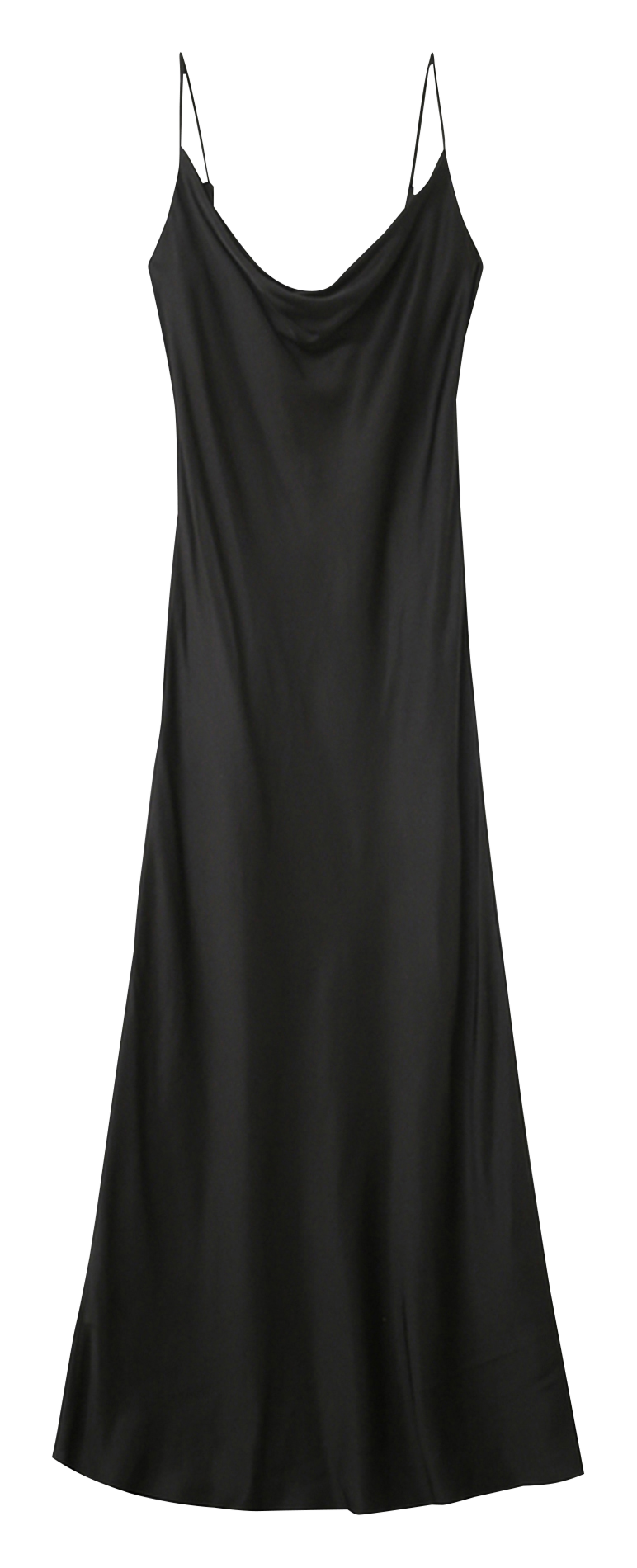 Robe midi satinée GRACE ET MILA Noir