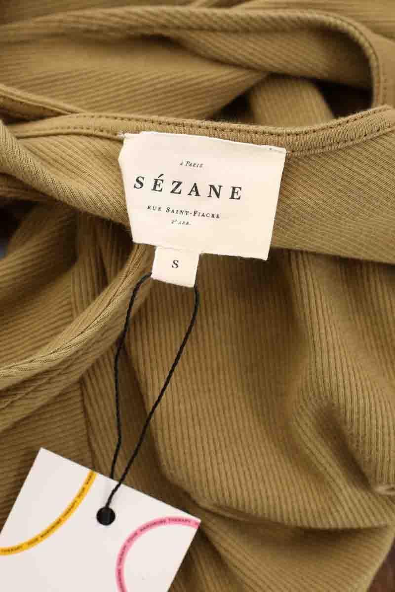 Sleeveless cotton top SEZANE - Seconde main Khaki