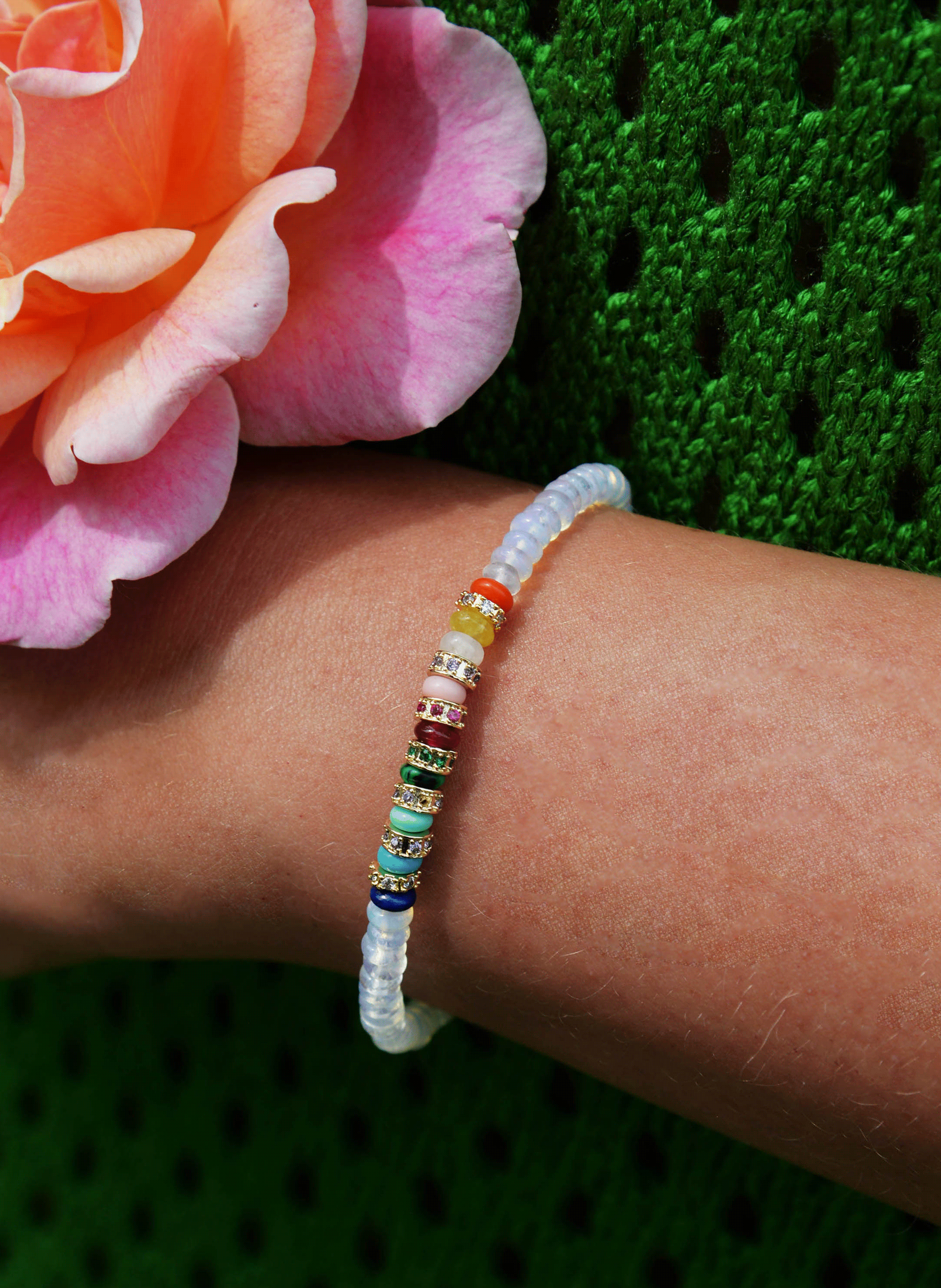 Bracelet with beads and adjustable charm HIPANEMA Multicolored