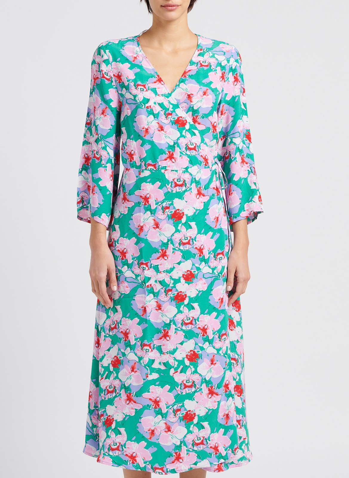 Robe midi imprimée VILA Vert