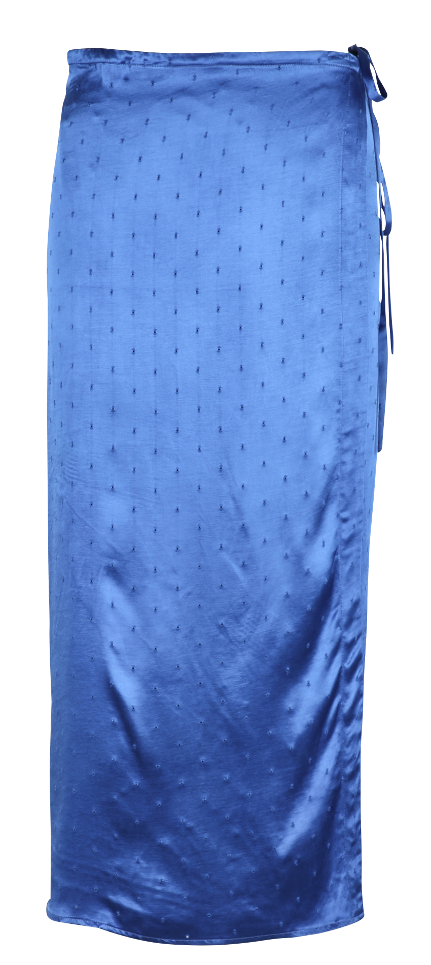 Pareo droit satiné à nouer  ROSEANNA Bleu