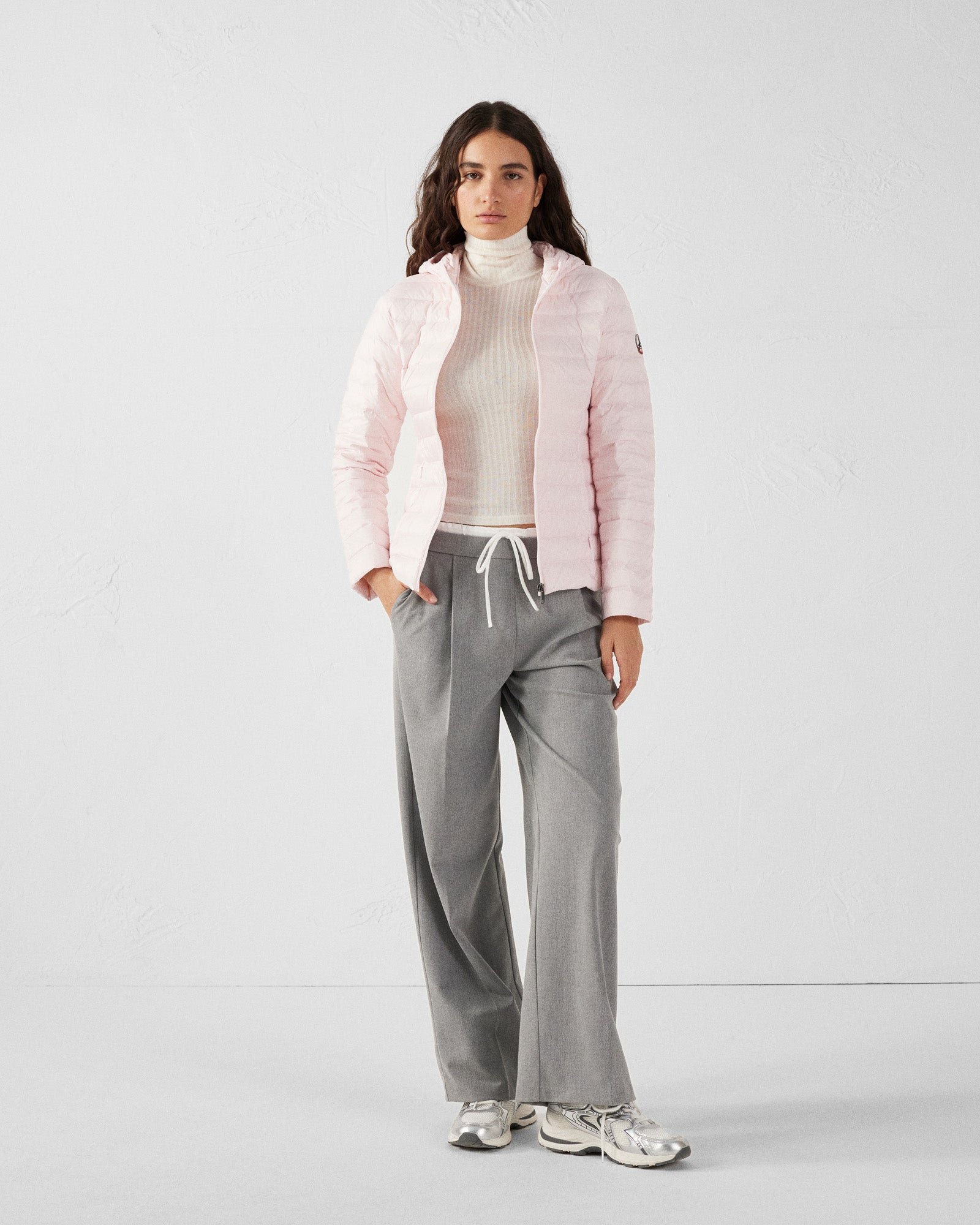 Lightweight hooded puffer jacket Cloe JOTT Pink