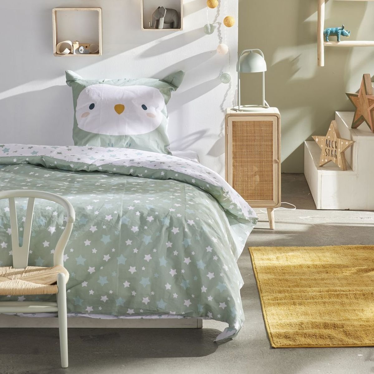 Printed cotton bed set TODAY LINGE DE MAISON Green