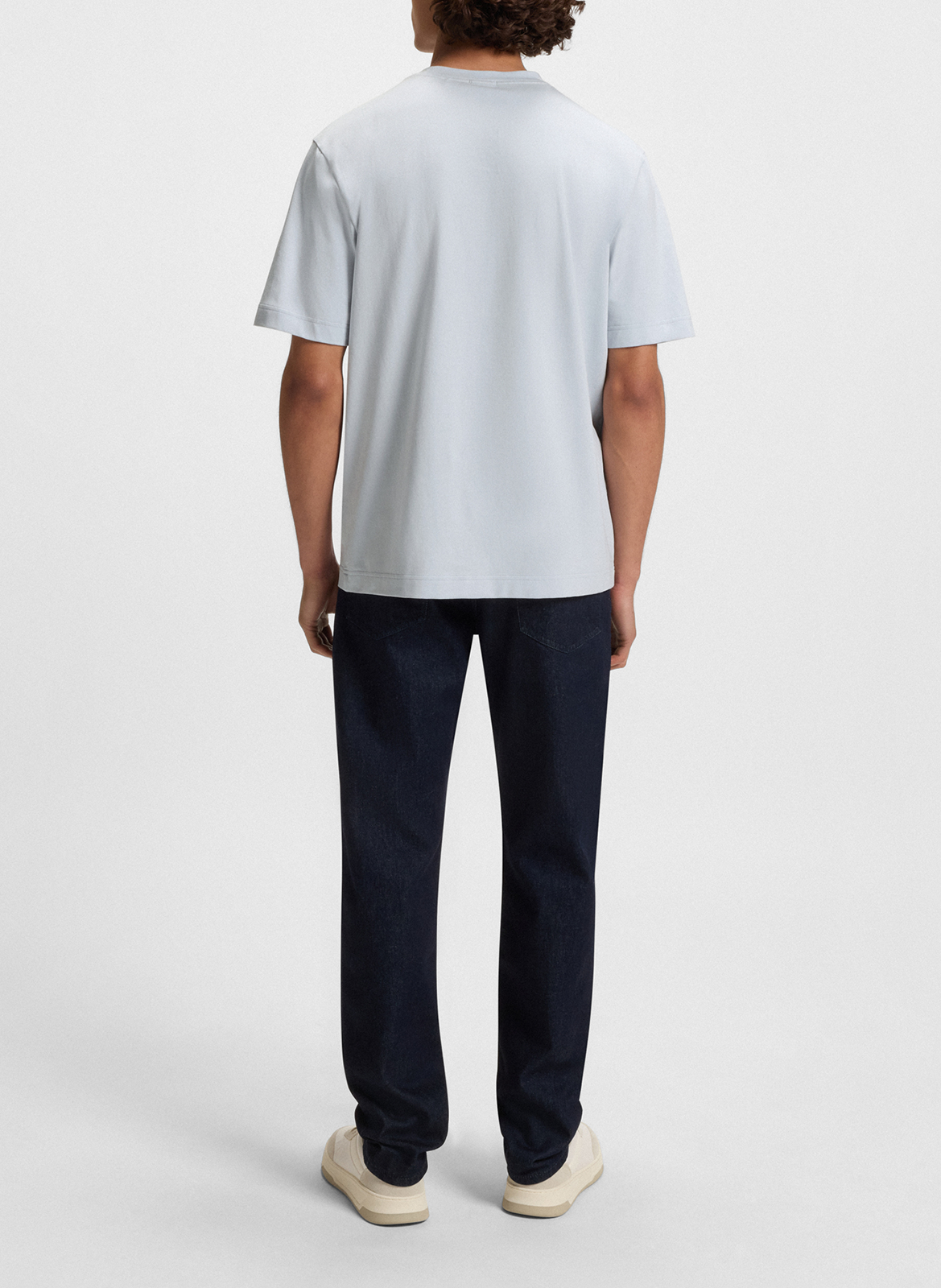 Basic cotton-mix T-shirt BOSS Silver