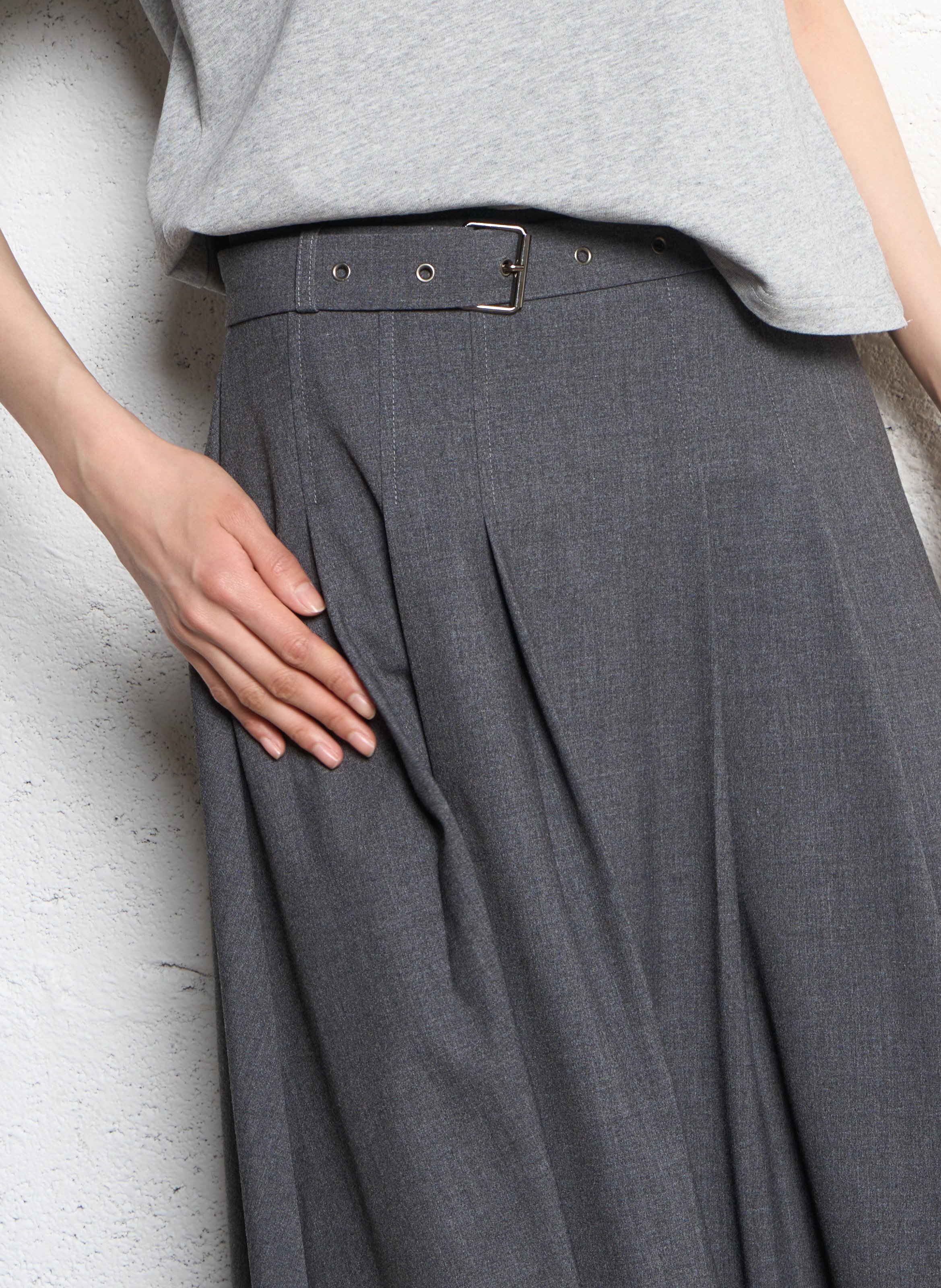 Jupe longue évasée SUNCOO Gris