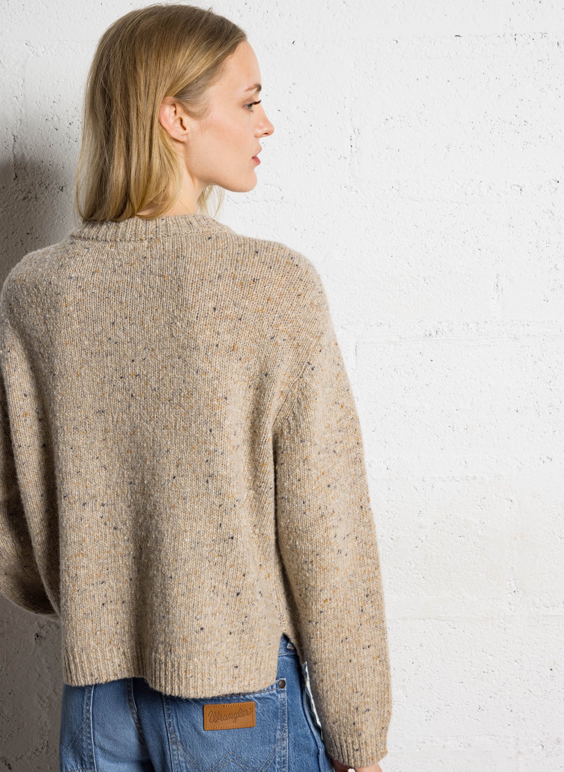 Oversized wool-blend cardigan JC SOPHIE Brown
